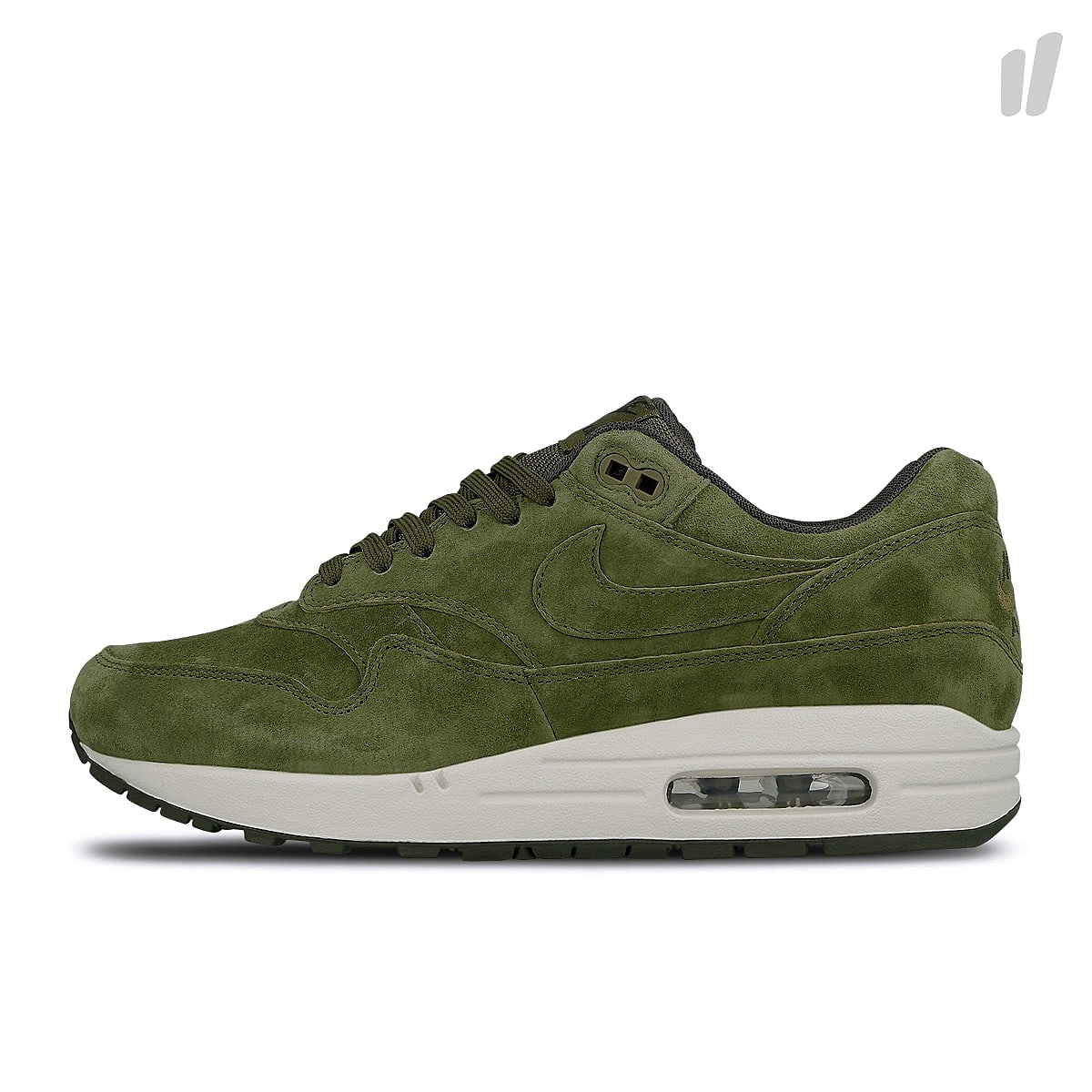 Nike air max 1 premium Olive Canvas / Olive Canvas - Sequoil Low Top Sneakers 875844 301 | Overkill
