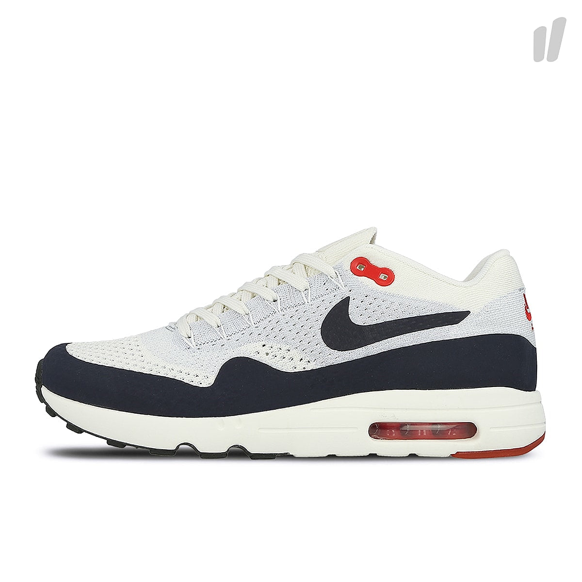 Nike air max 1 ultra 2.0 flyknit Sail-Obsidian - Wolf Grey Low Top Sneakers 875942 100 | Overkill