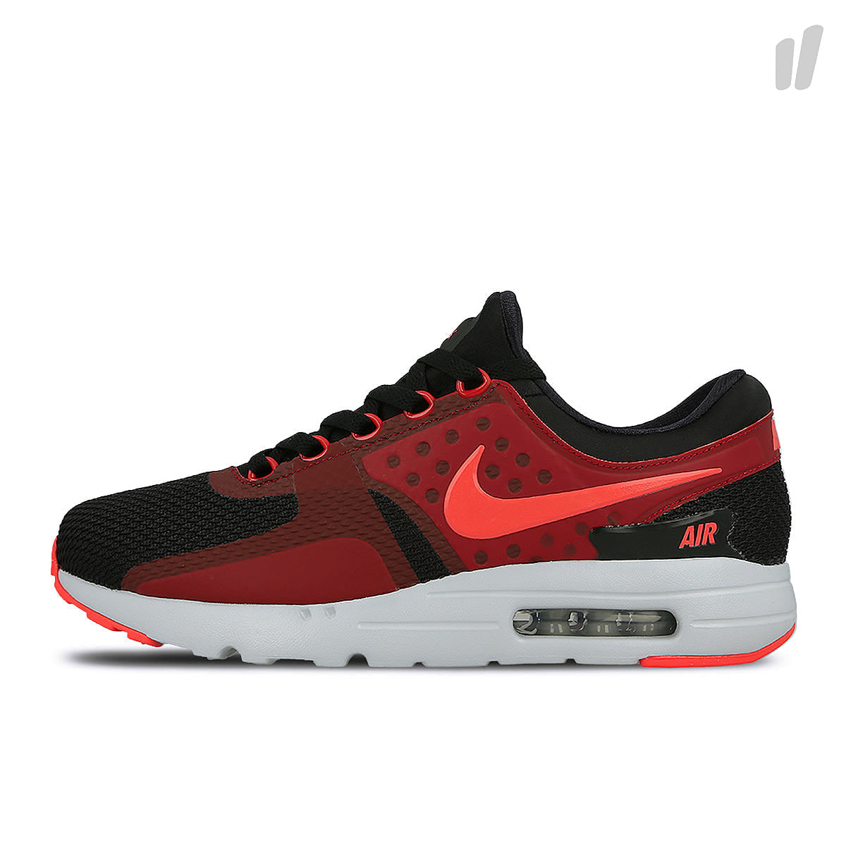 Nike air max zero essential Black-Bright Crimson - Gym Red - Wolf Grey Sneakers 876070 007 | Overkill
