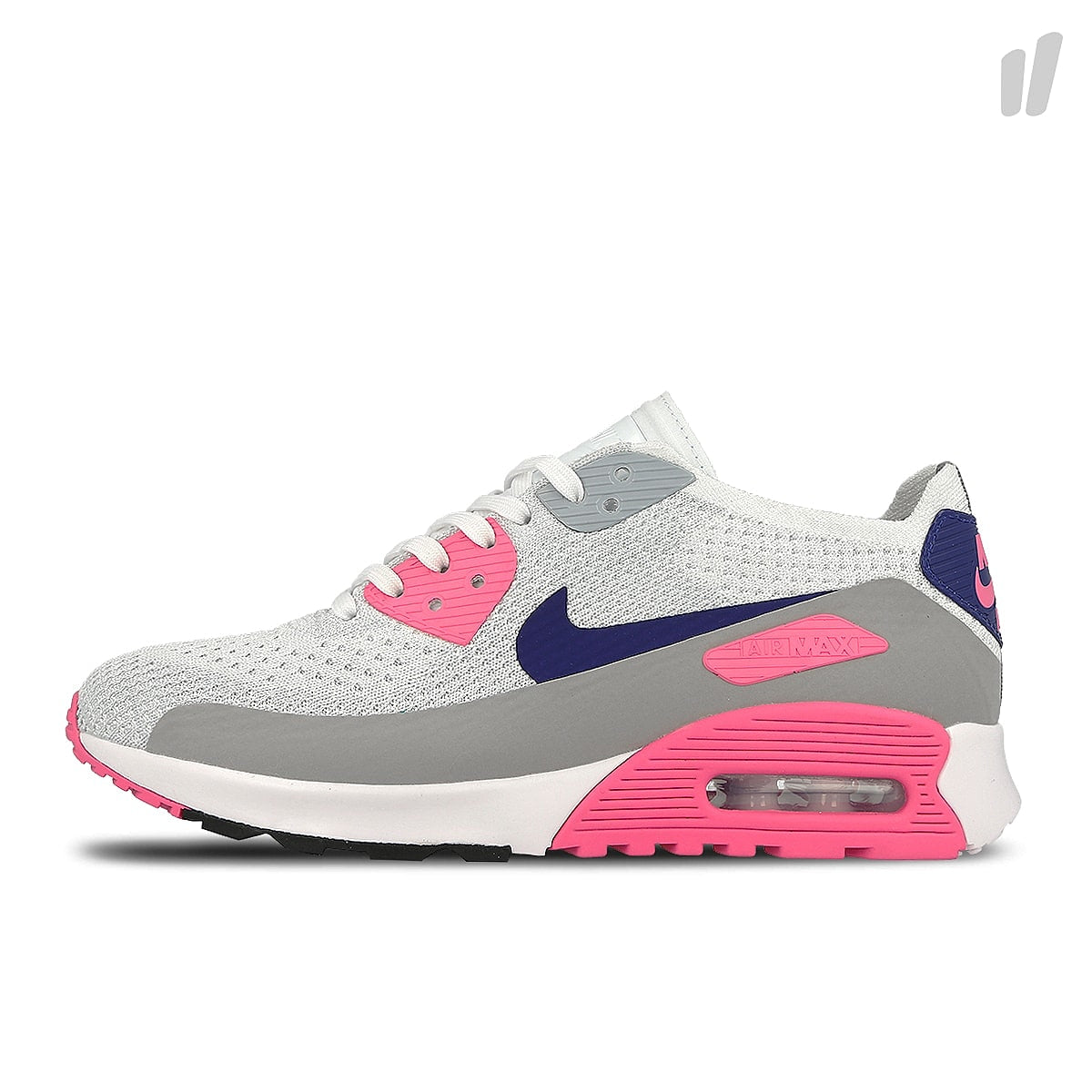 Nike wmns air max 90 ultra 2.0 flyknit White-Concord - Laser Pink - Black Sweatshirts 881109 101 | Overkill