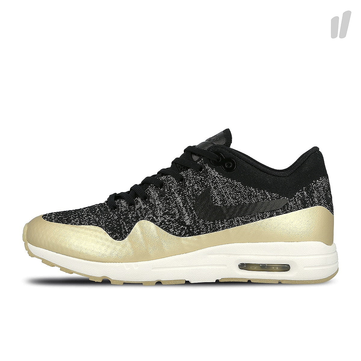 Nike wmns air max 1 ultra 2.0 flyknit metallic Black-Black - Metallic Gold Star Low Top Sneakers 881195 001 | Overkill