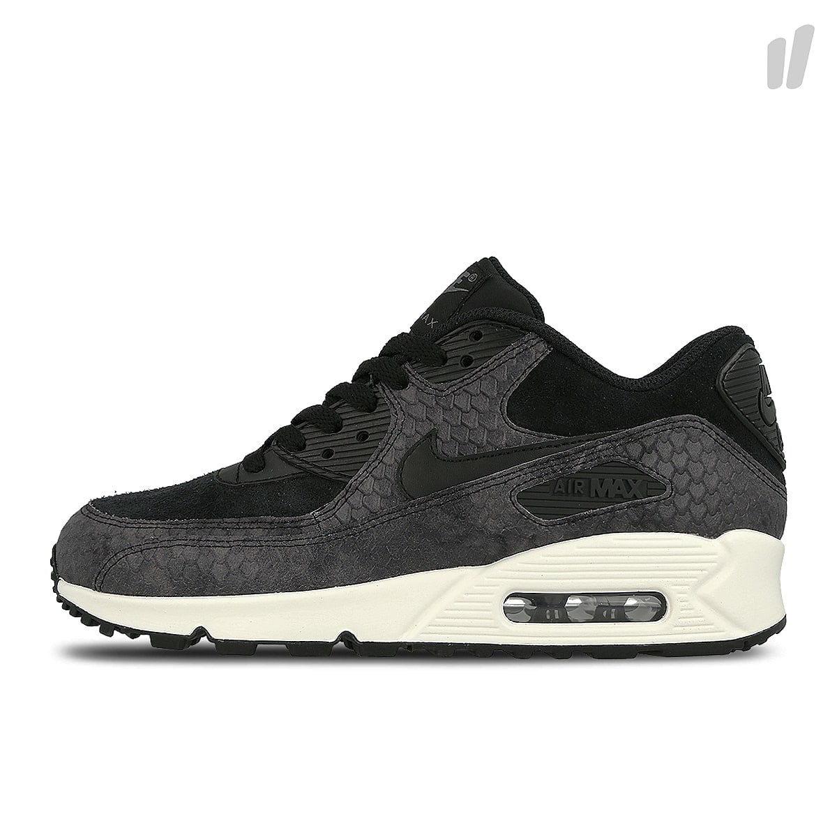 Nike wmns air max 90 premium Black-Black - Sail - Dark Grey Sneakers 896497 005 | Overkill