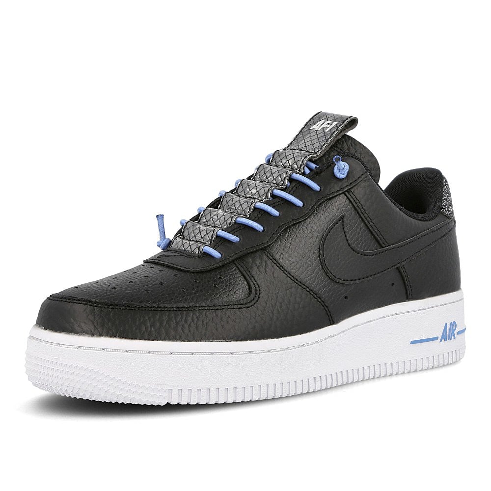 Nike wmns air force 1 07 lx Black-Black - Light Blue - White Sneakers Close Up | Overkill