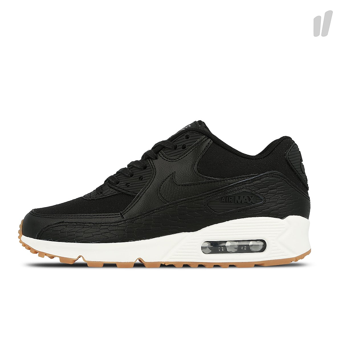 Nike wmns air max 90 premium Black / Black - Dark Grey - Ivory Sneakers 904535 001 | Overkill