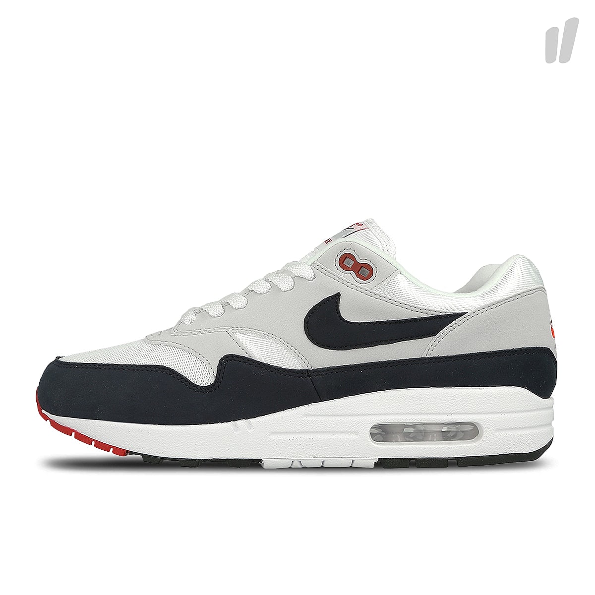 Nike air max 1 anniversary White / Dark Obsidian - Neutral Grey - Black Low Top Sneakers 908375 104 | Overkill