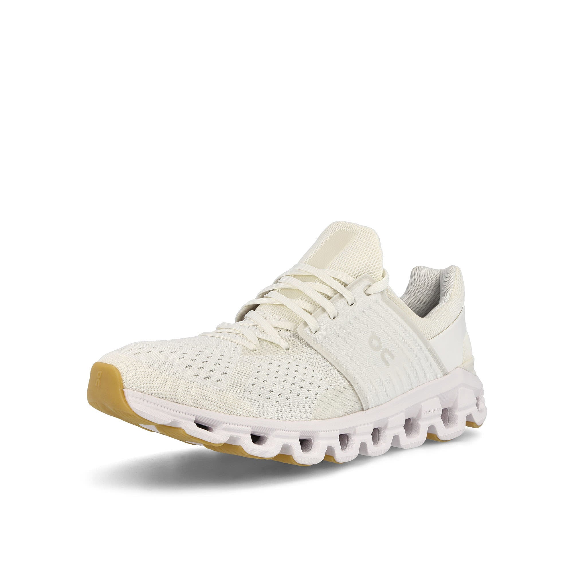 On Cloudswift Undyed White Low Top Sneakers Close Up | Overkill