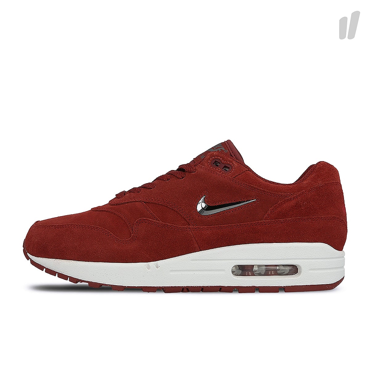 Nike air max 1 premium sc Team Red-Metallic Dark Grey Low Top Sneakers 918354 600 | Overkill