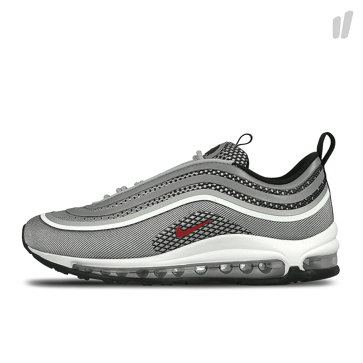 Nike air max 97 ultra `17 Metallic Silver / Varsity Red - Black - White Sneakers 918356 003 | Overkill