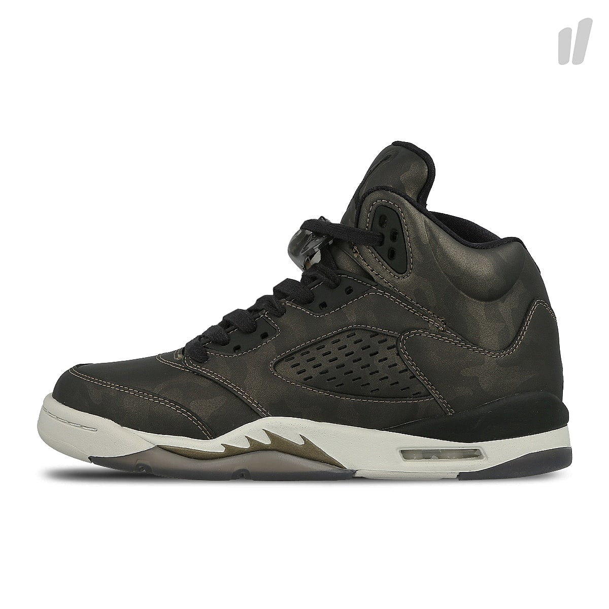 Jordan Air Jordan 5 Retro Premium GS Black-Black - Light Bone - Metallic Field Sneakers 919710 030 | Overkill
