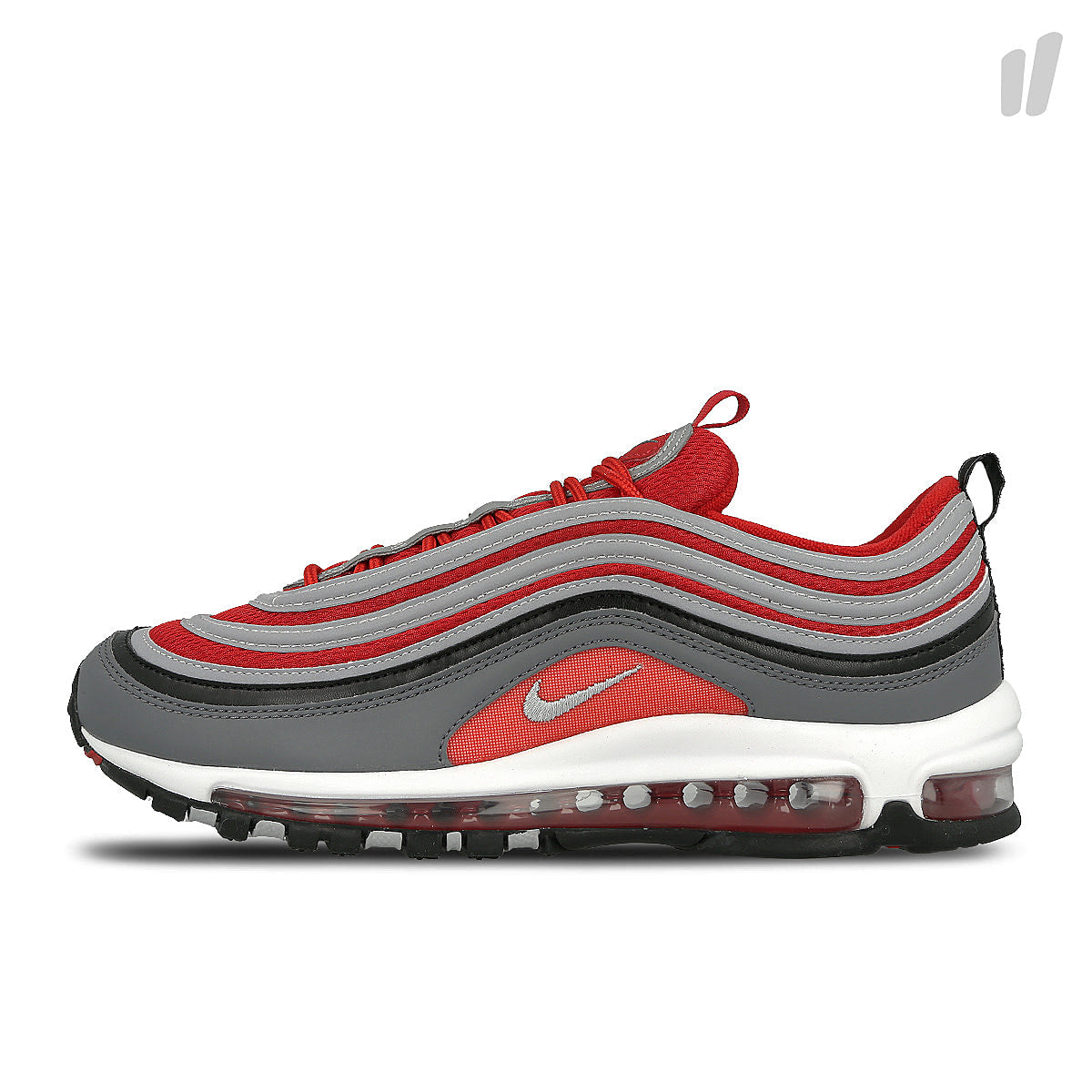 Nike air max 97 Dark Grey-Wolf Grey - Gym Red - White Sneakers 921826 007 | Overkill