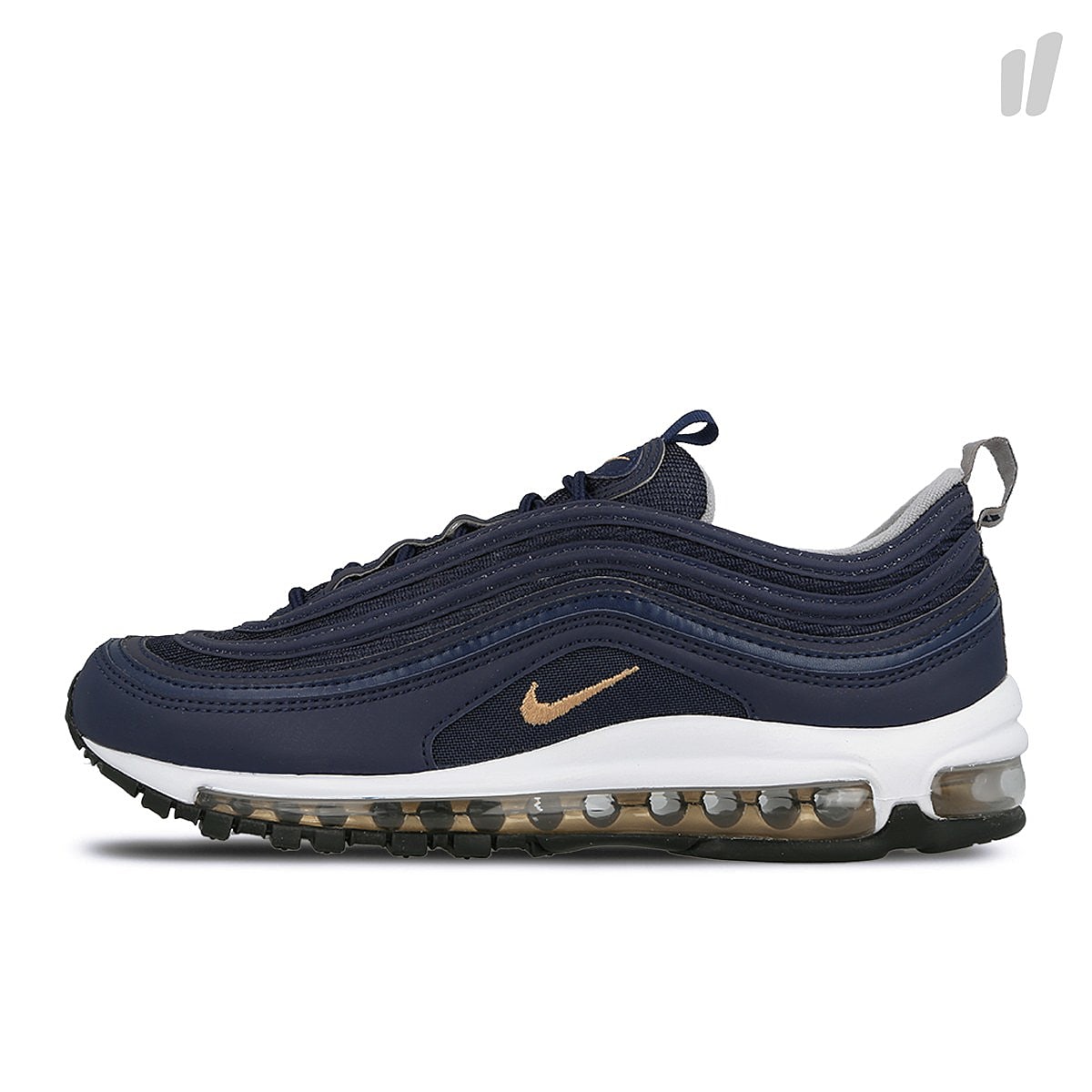 Nike air max 97 Midnight Navy-Metallic Gold Sneakers 921826 400 | Overkill