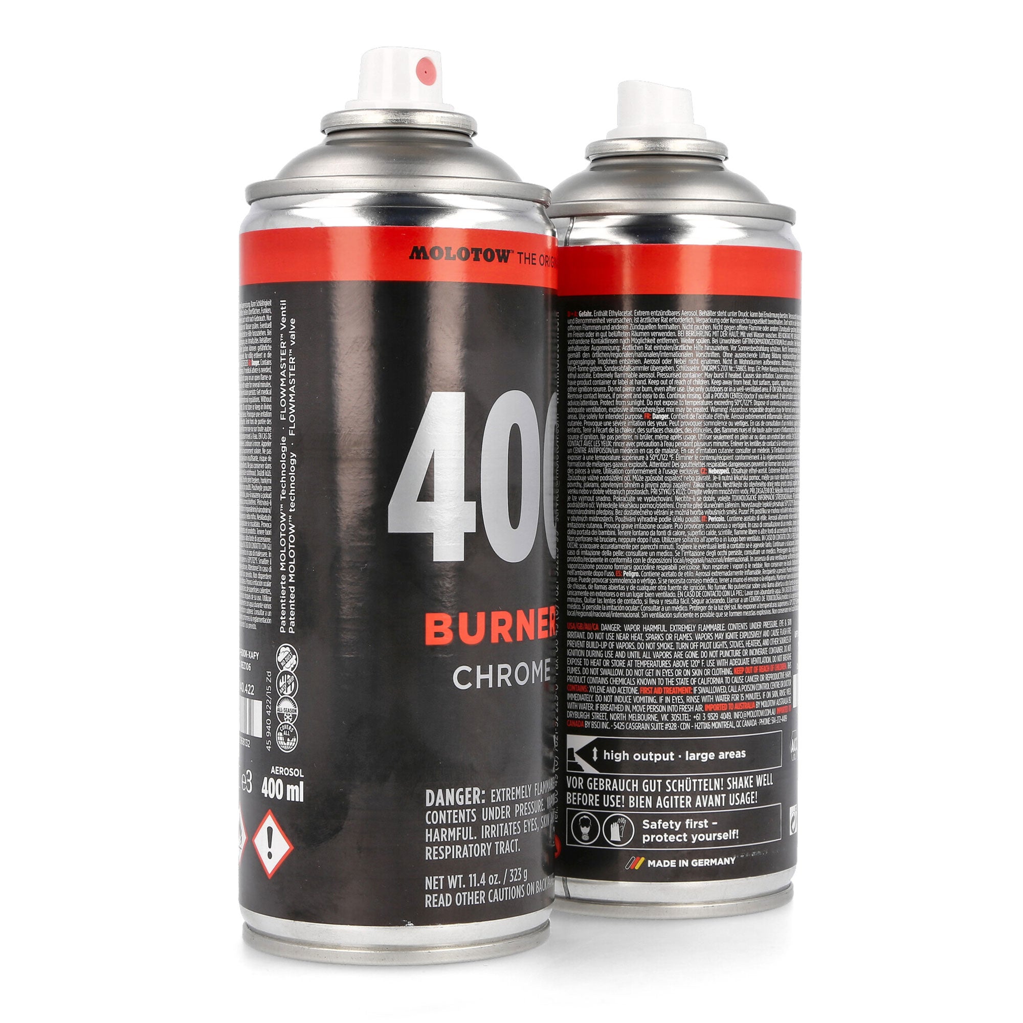 Molotow burner chrome 400 ml 0 Cans Material | Overkill