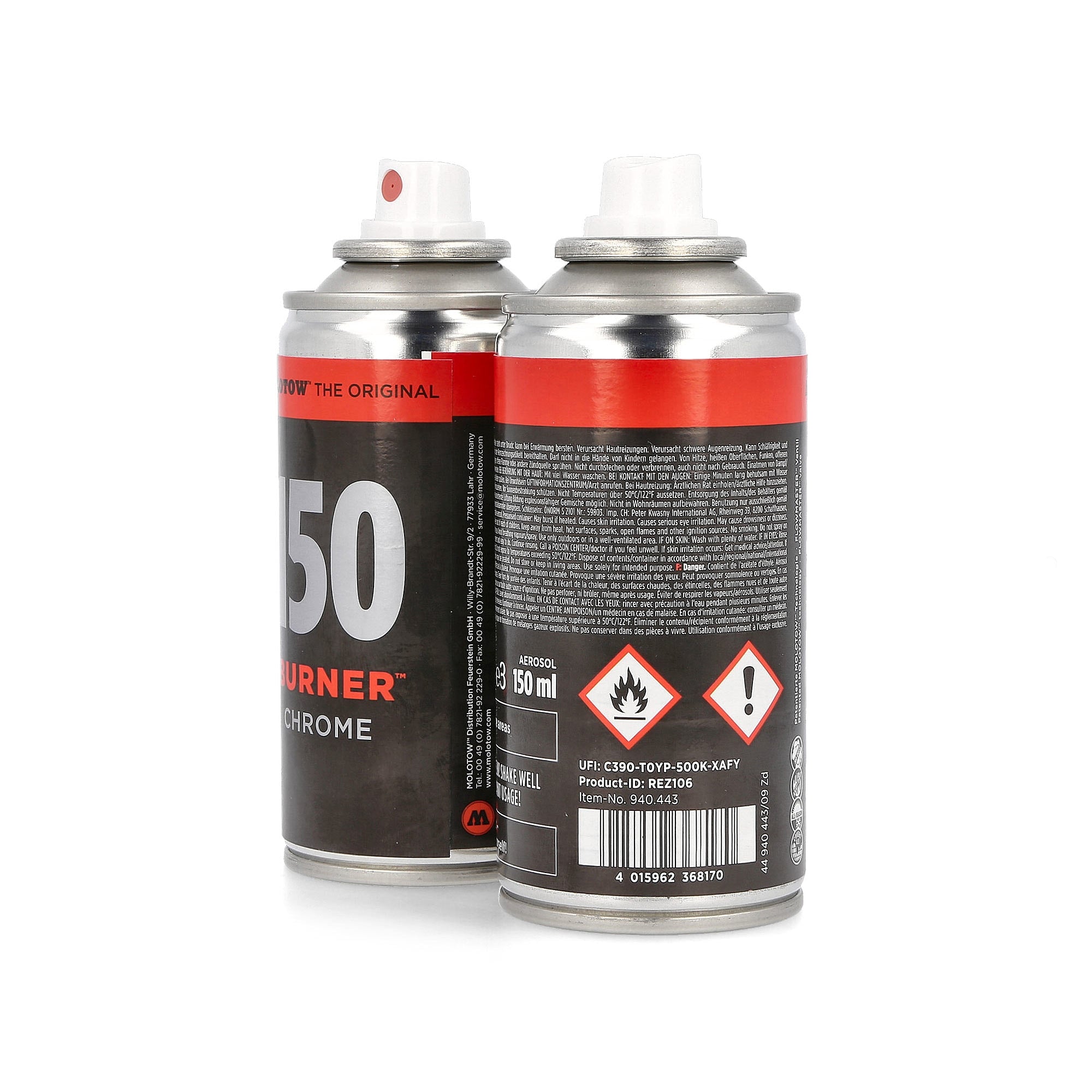 Molotow burner chrome 150 ml 0 Cans Detailfoto | Overkill