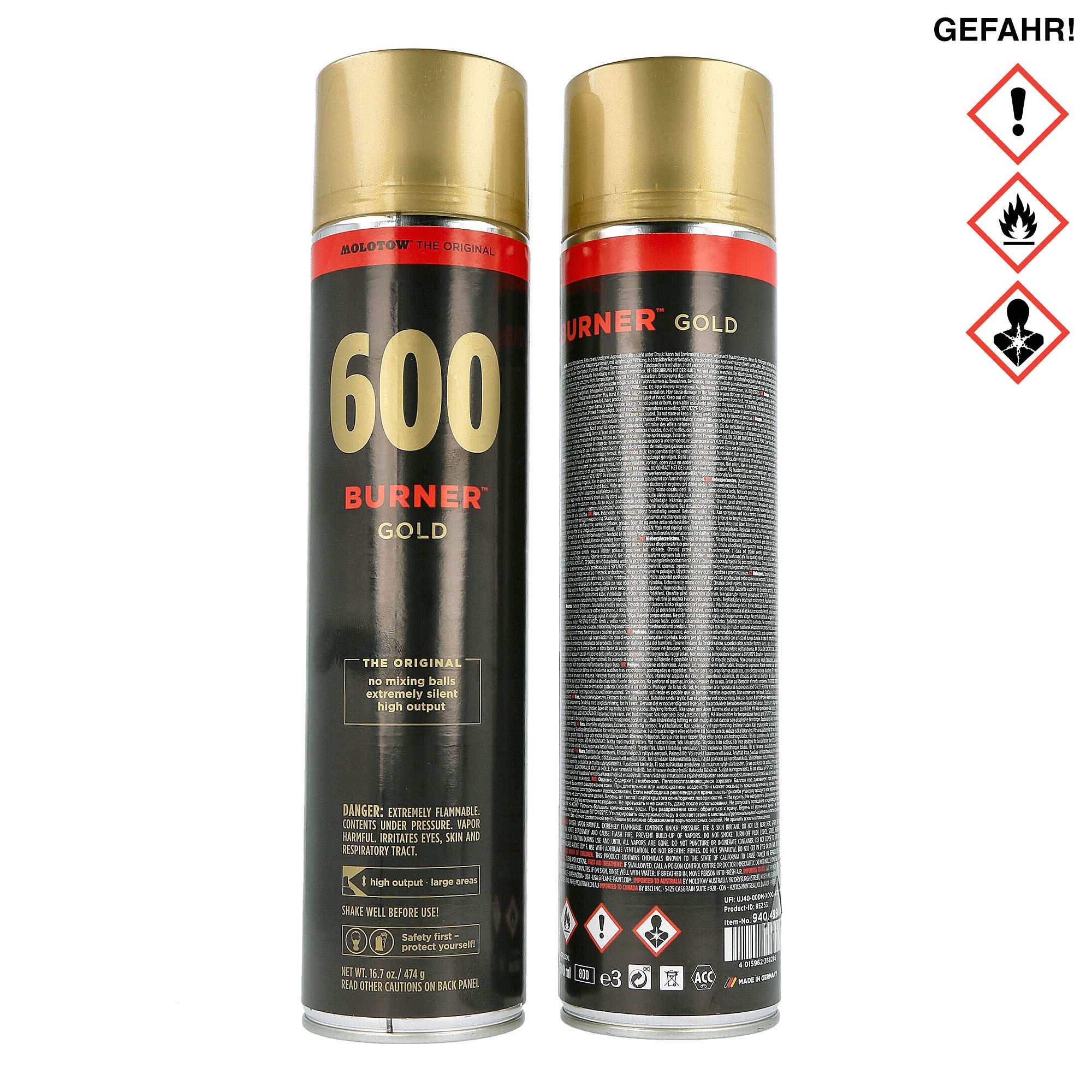 Molotow burner gold 600 ml Cans 940499 | Overkill