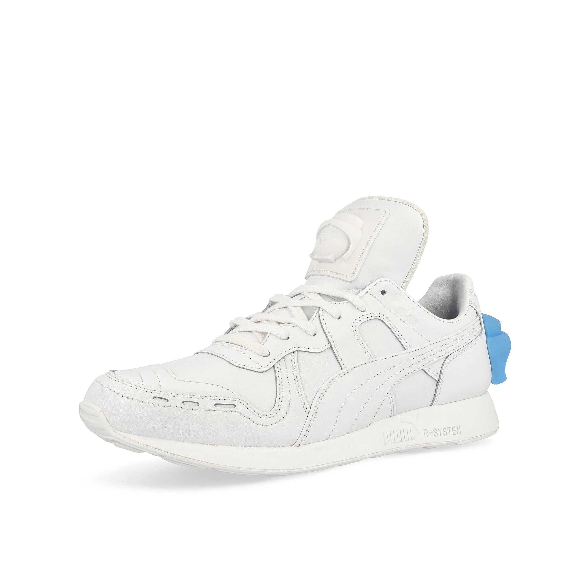 Puma RS 100 White Low Top Sneakers Close Up | Overkill