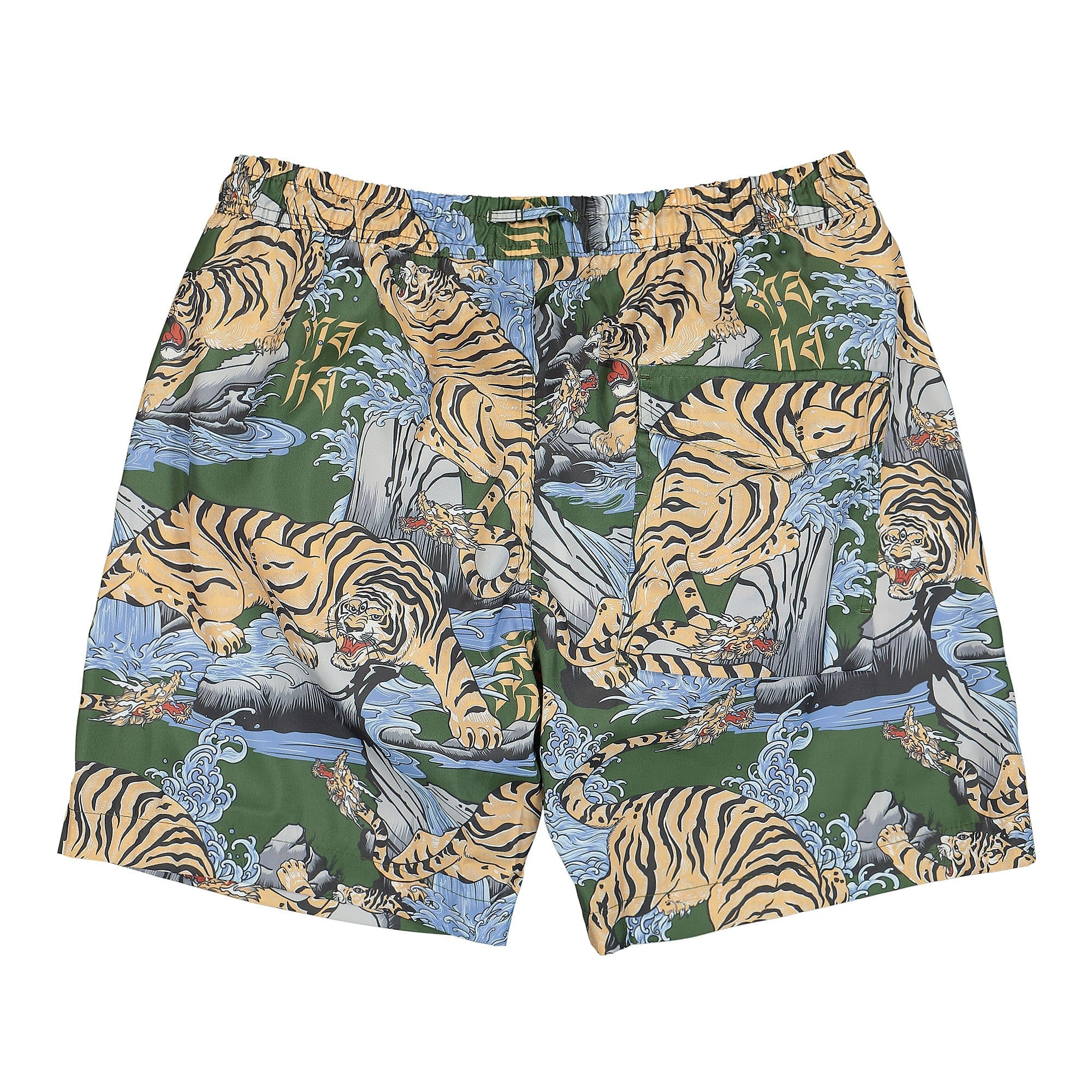 Maharishi Water Tiger Swimshorts Olive Swimwear Material | Overkill