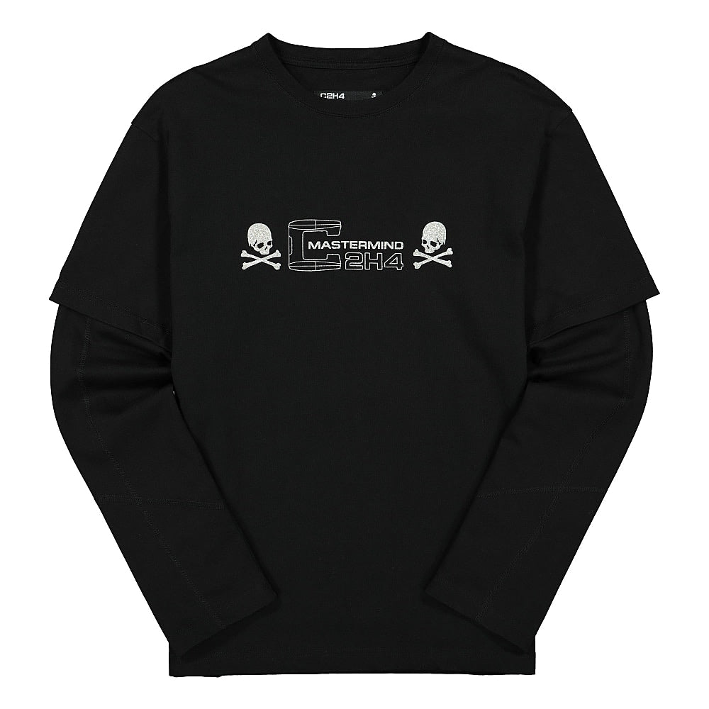 C2H4 Mastermind x C2H4 Double Layer Long Sleeve T-Shirt Black Longsleeves MMJ20-011 | Overkill