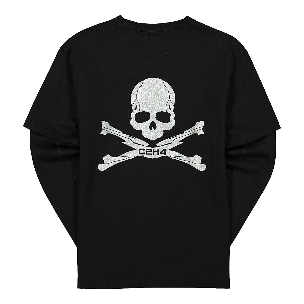 C2H4 Mastermind x C2H4 Double Layer Long Sleeve T-Shirt Black Longsleeves Material | Overkill