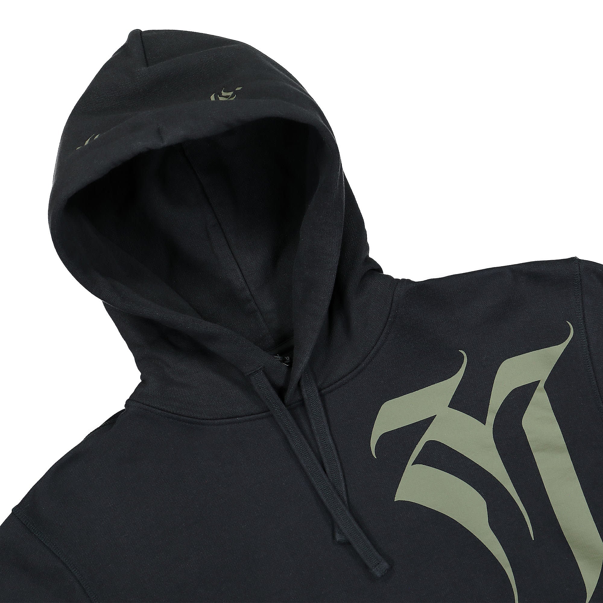 Maharishi Tibetan Hooded Sweat Black Hoodies Close-up | Overkill