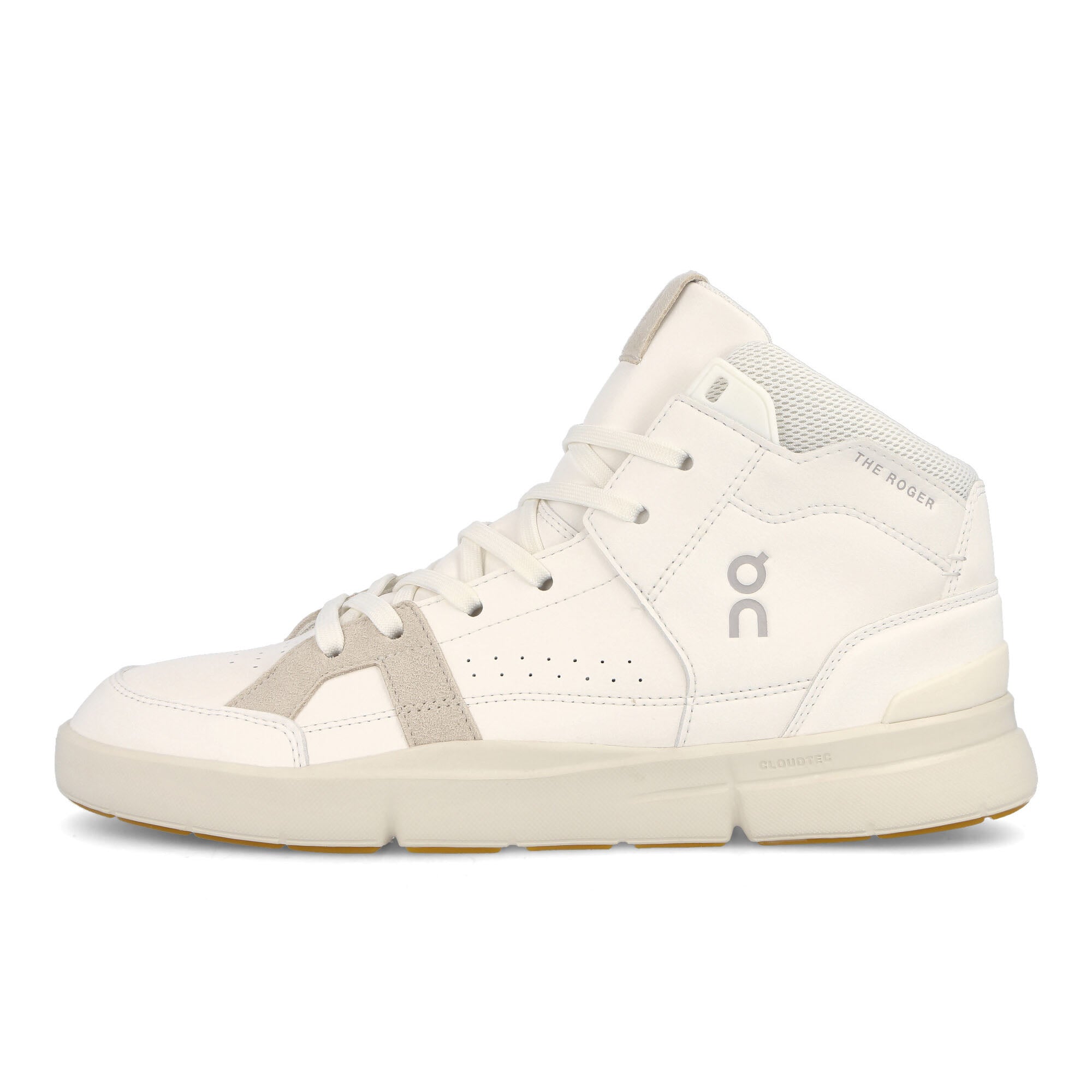 On The Roger Clubhouse Mid White / Sand Mid Top Sneakers 98.98328 | Overkill