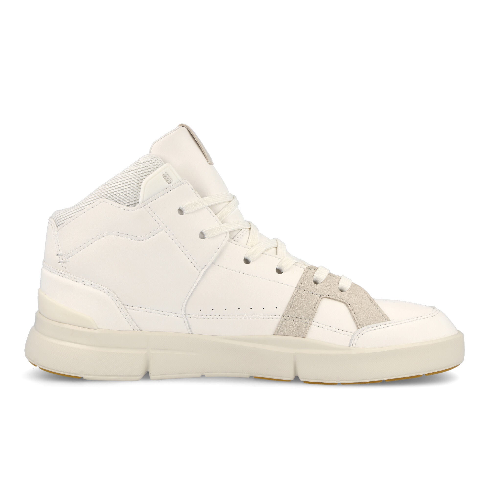 On The Roger Clubhouse Mid White / Sand Mid Top Sneakers Silhouette | Overkill