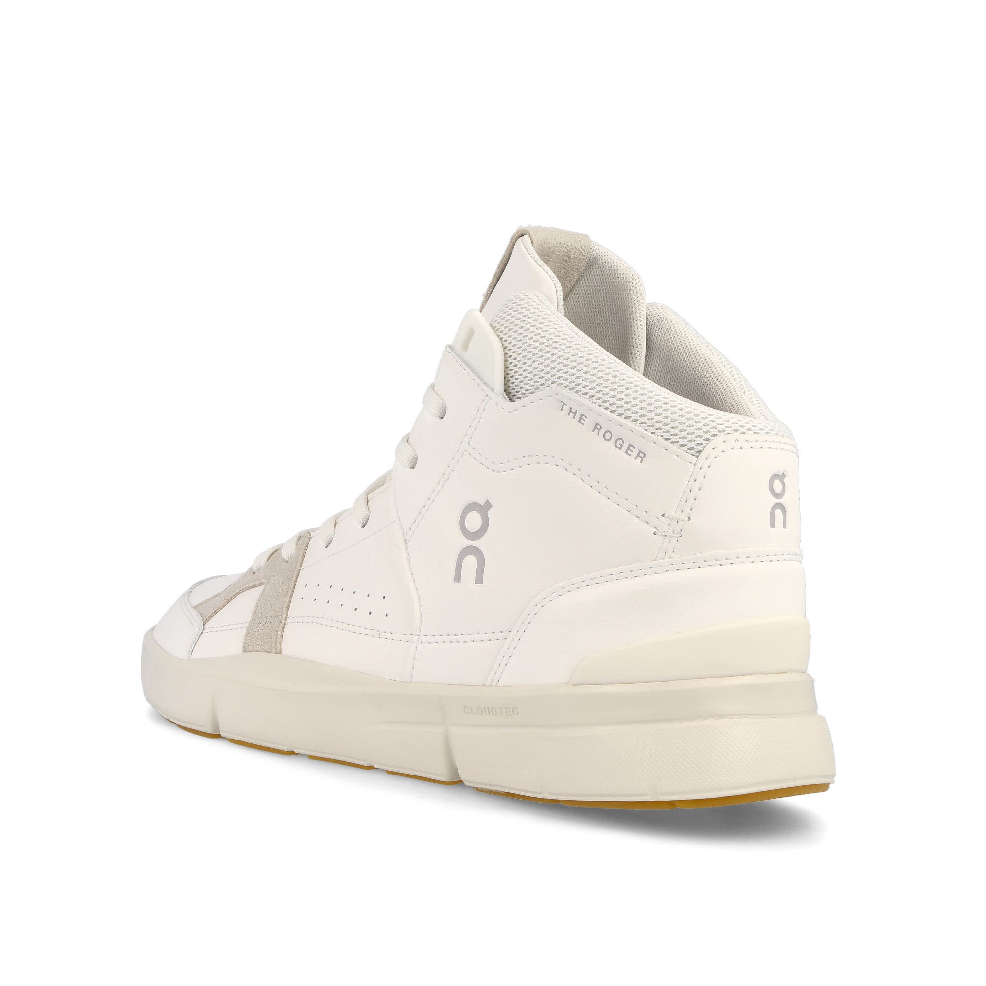 On The Roger Clubhouse Mid White / Sand Mid Top Sneakers Material | Overkill
