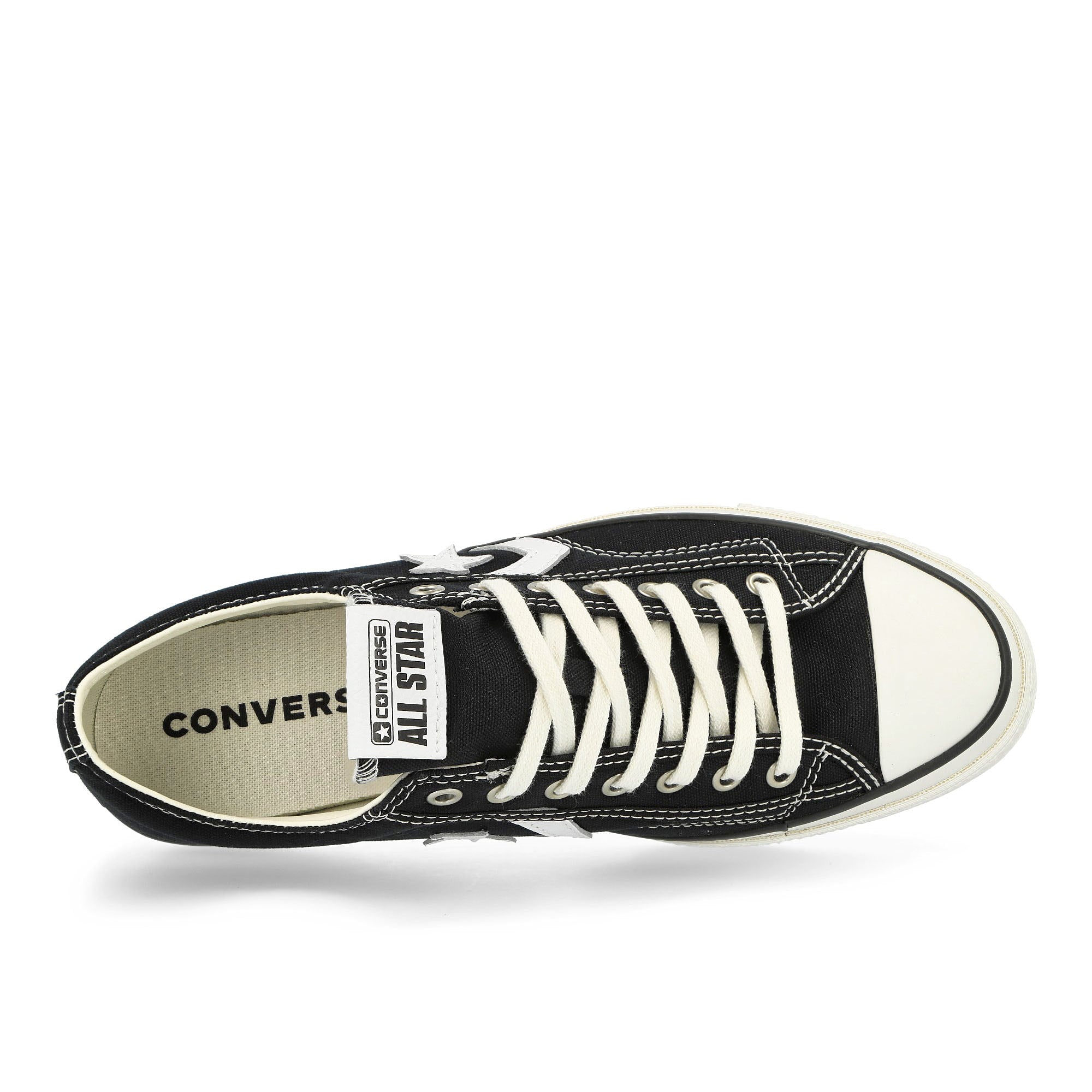 Converse Star Player 76 OX Black / Vintage White Low Top Sneakers Detailfoto | Overkill
