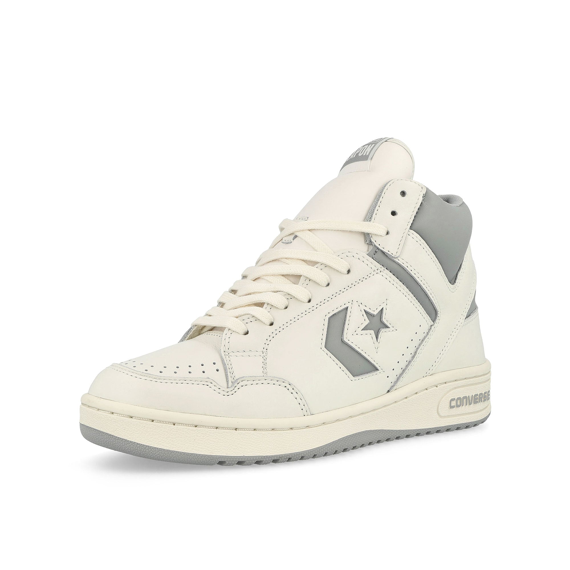 Converse Weapon Mid Vintage White / Ash Stone / Egret Mid Top Sneakers Close Up | Overkill