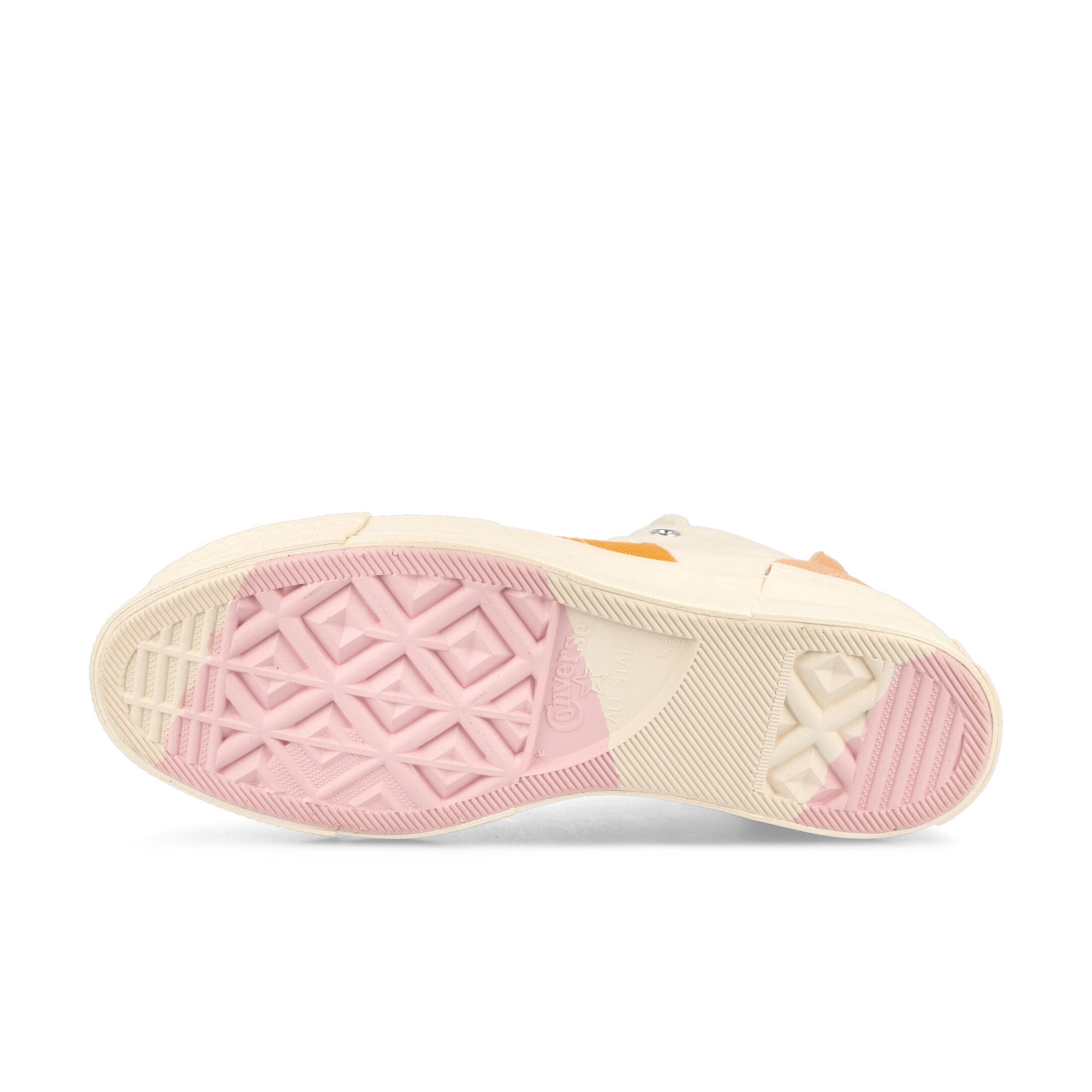 Converse Chuck 70 Plus Hi Egret / Sunrise Pink High Top Sneakers Detail View 1 | Overkill