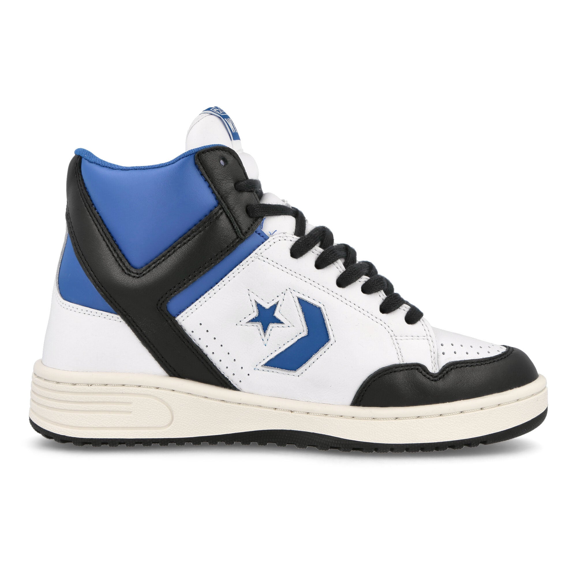 Converse Fragment x Converse Weapon Mid White / Sport Royal / Black Sneakers Silhouette | Overkill