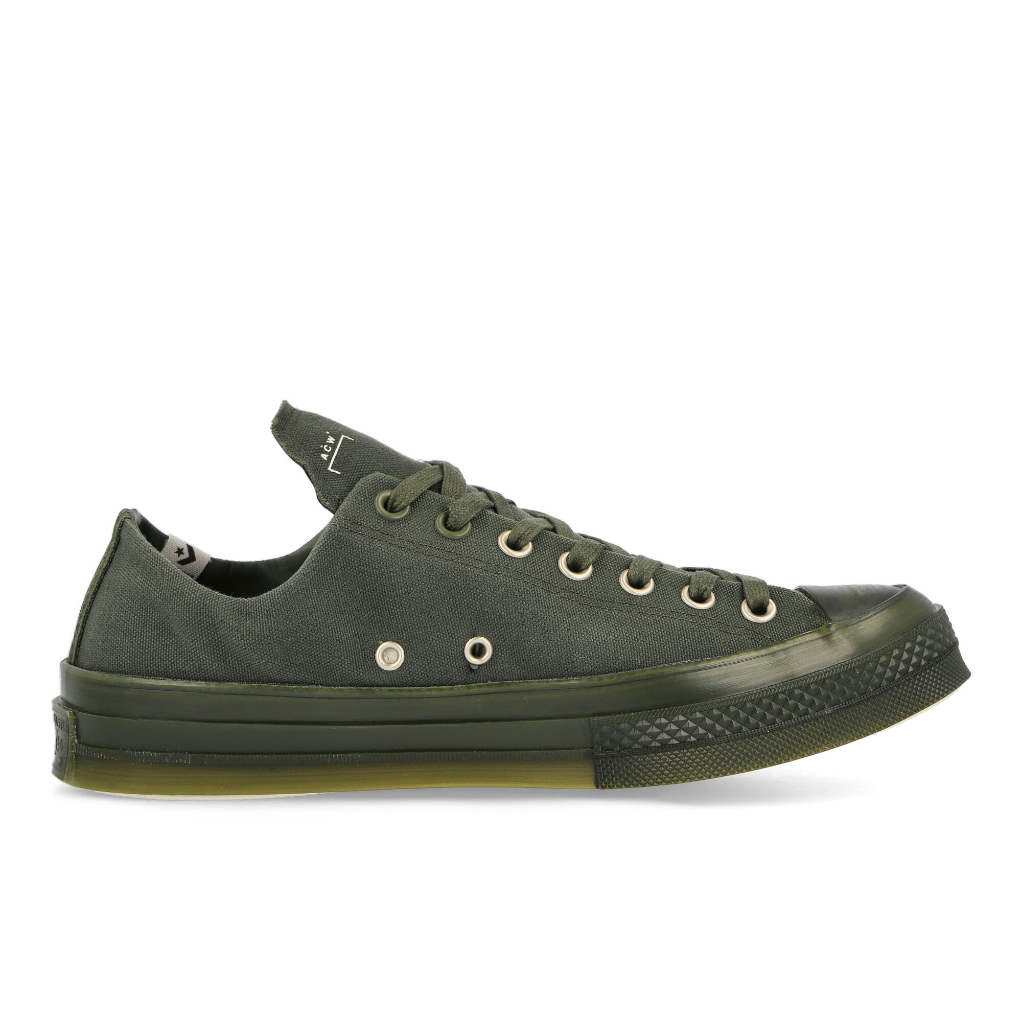 Converse A Cold Wall x Converse Chuck 70 Ox Rifle Green / Silver Birch Low Top Sneakers Silhouette | Overkill