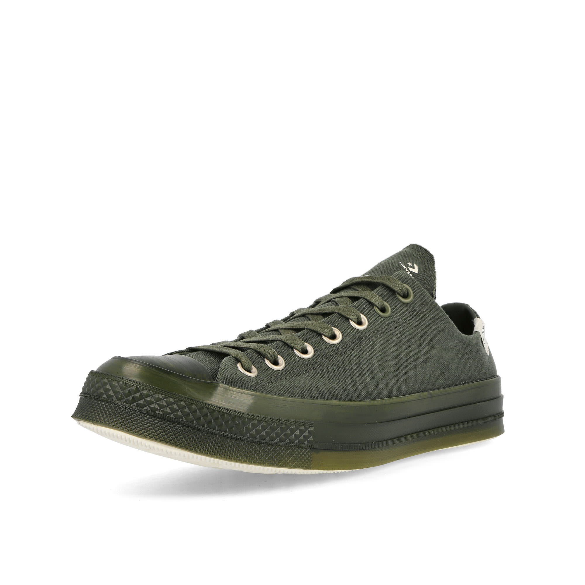 Converse A Cold Wall x Converse Chuck 70 Ox Rifle Green / Silver Birch Low Top Sneakers Close Up | Overkill