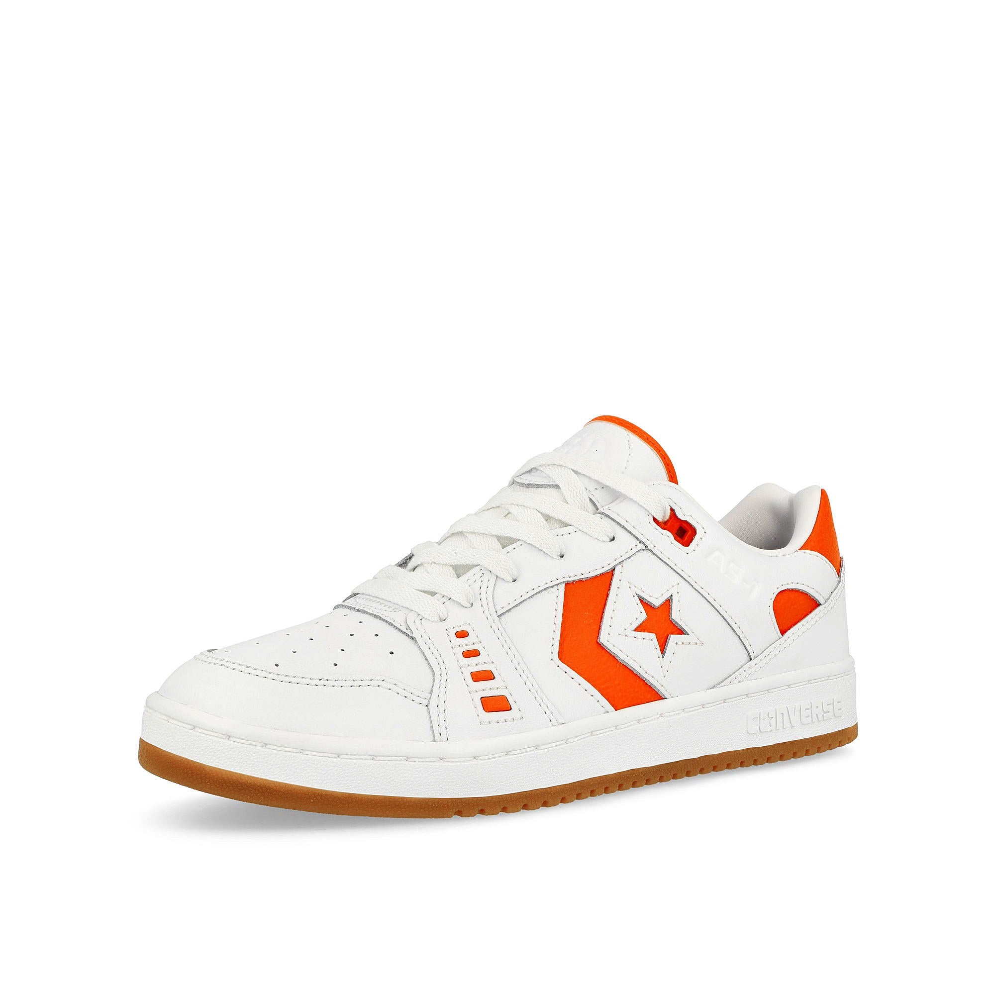 Converse AS-1 Pro OX White / Orange / White Low Top Sneakers Close Up | Overkill