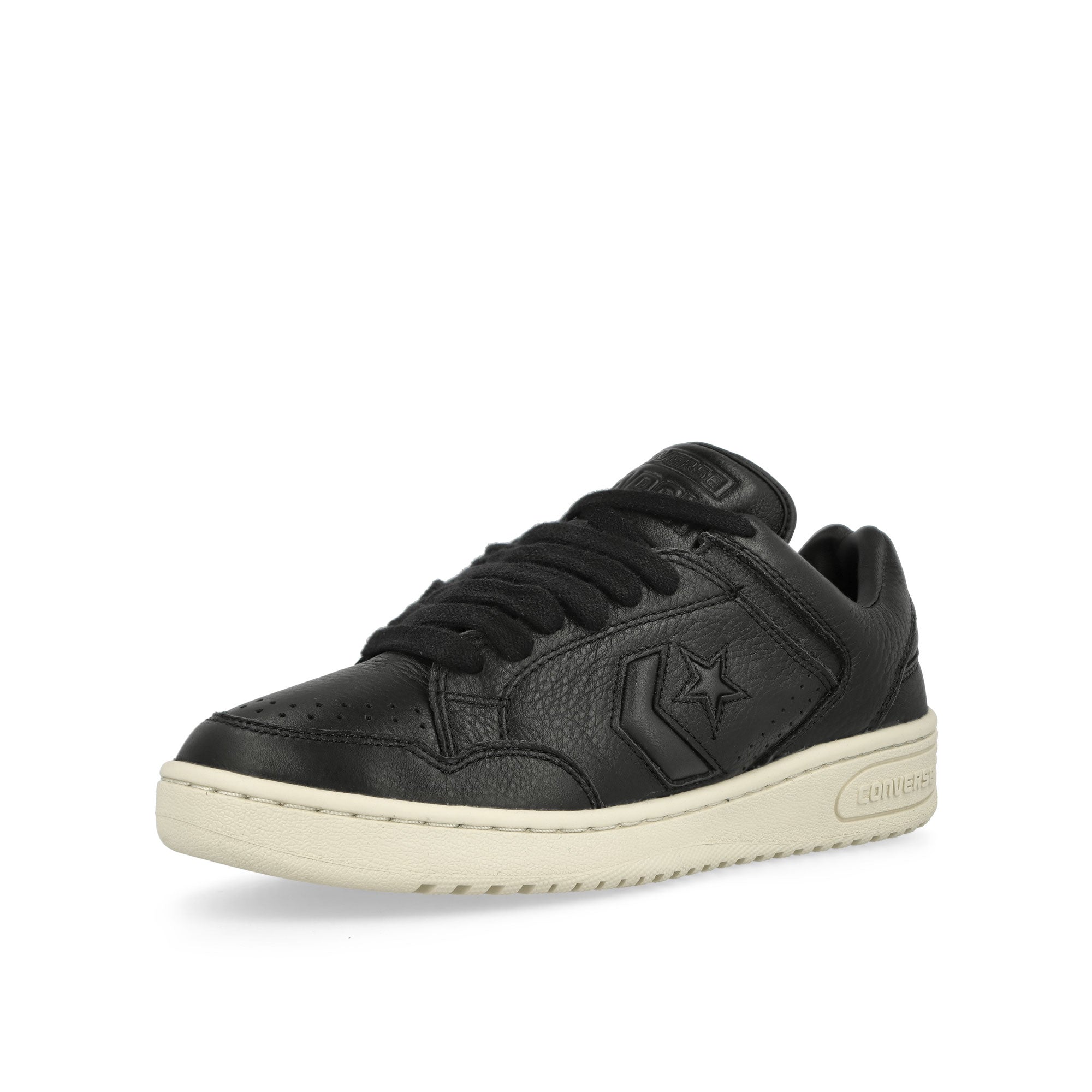 Converse Weapon Ox Black / Black / Natural / Ivory Low Top Sneakers Close Up | Overkill