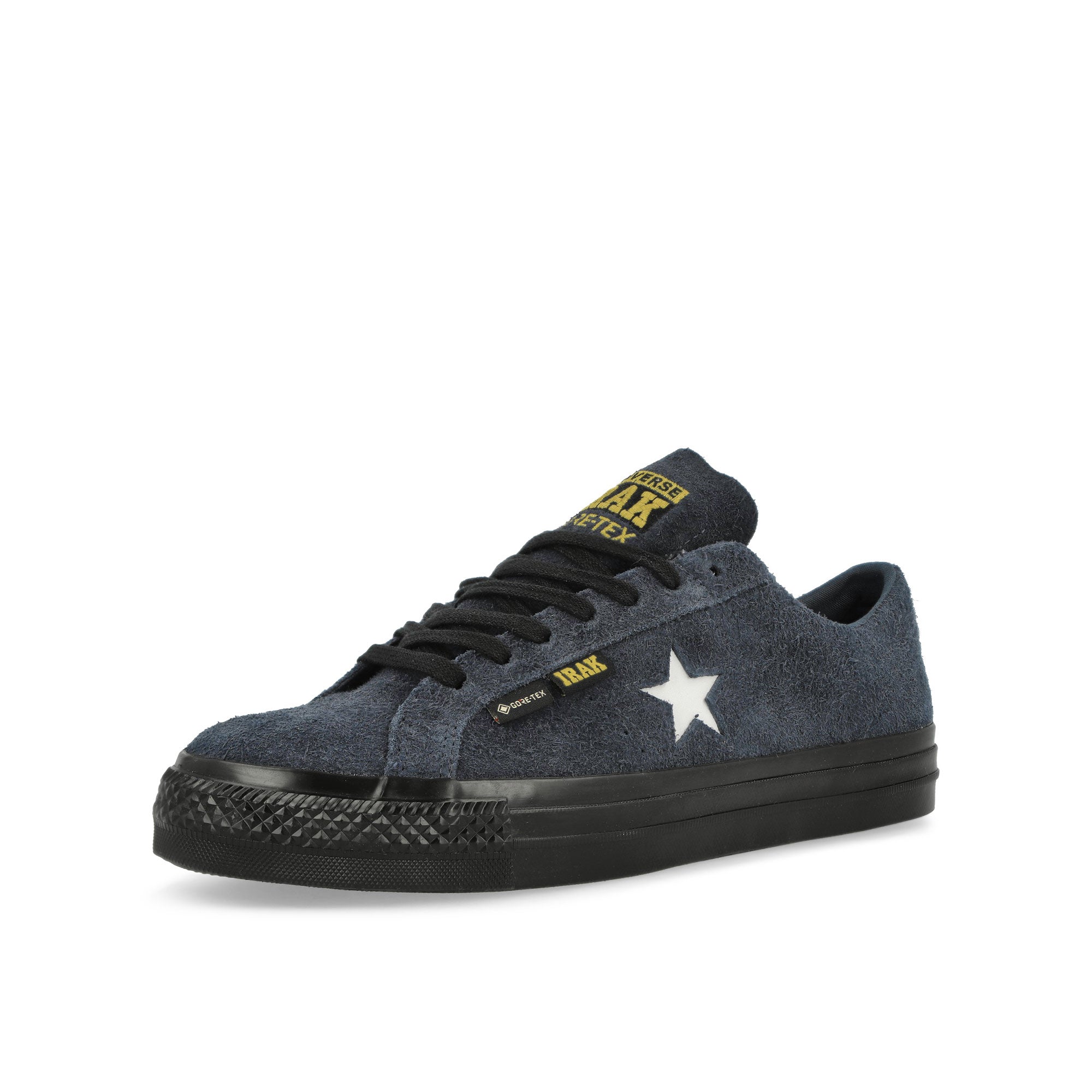 Converse One Star Pro GTX OX Navy / Black / Vibrant Yellow Low Top Sneakers Close Up | Overkill
