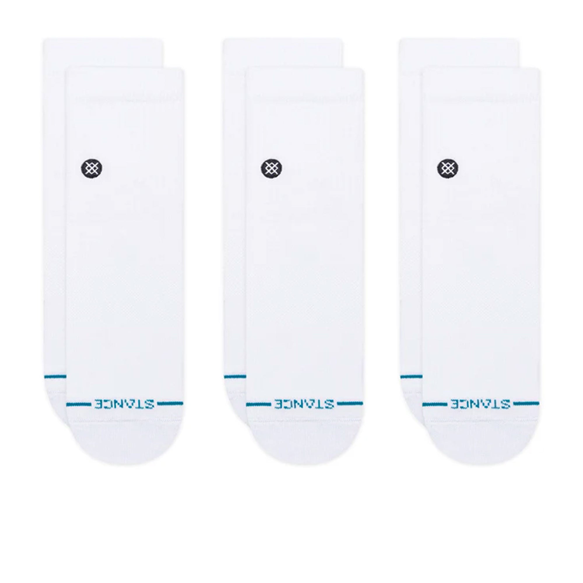 Stance Icon Quarter 3 Pack Socks White Socks A356A21IQP-WHT | Overkill