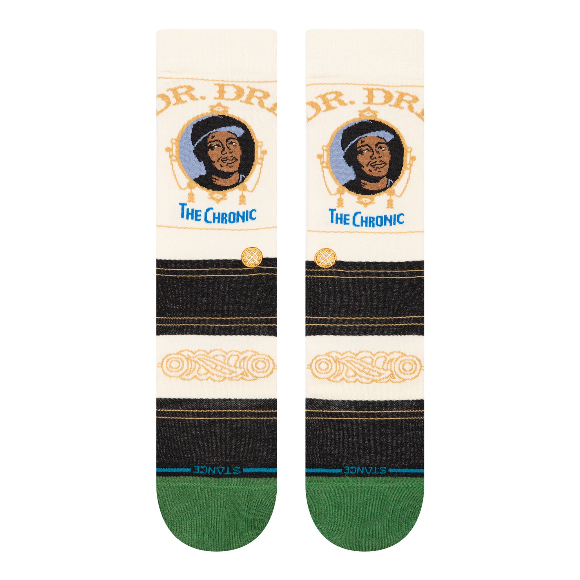 Stance The Chronic Crew Socks Black Socks Close-up | Overkill