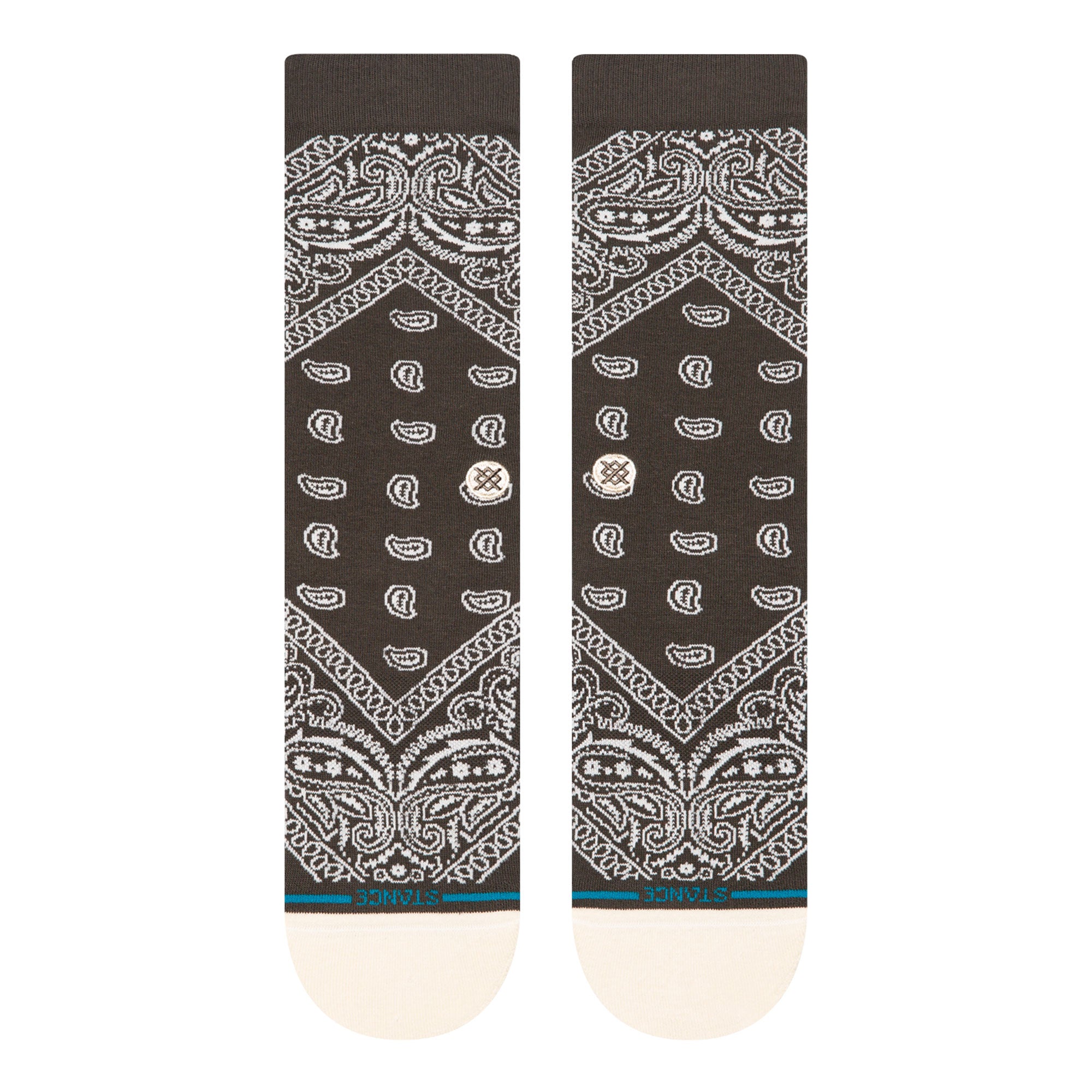 Stance Barrio Crew Socks Washed Black Socks Close-up | Overkill