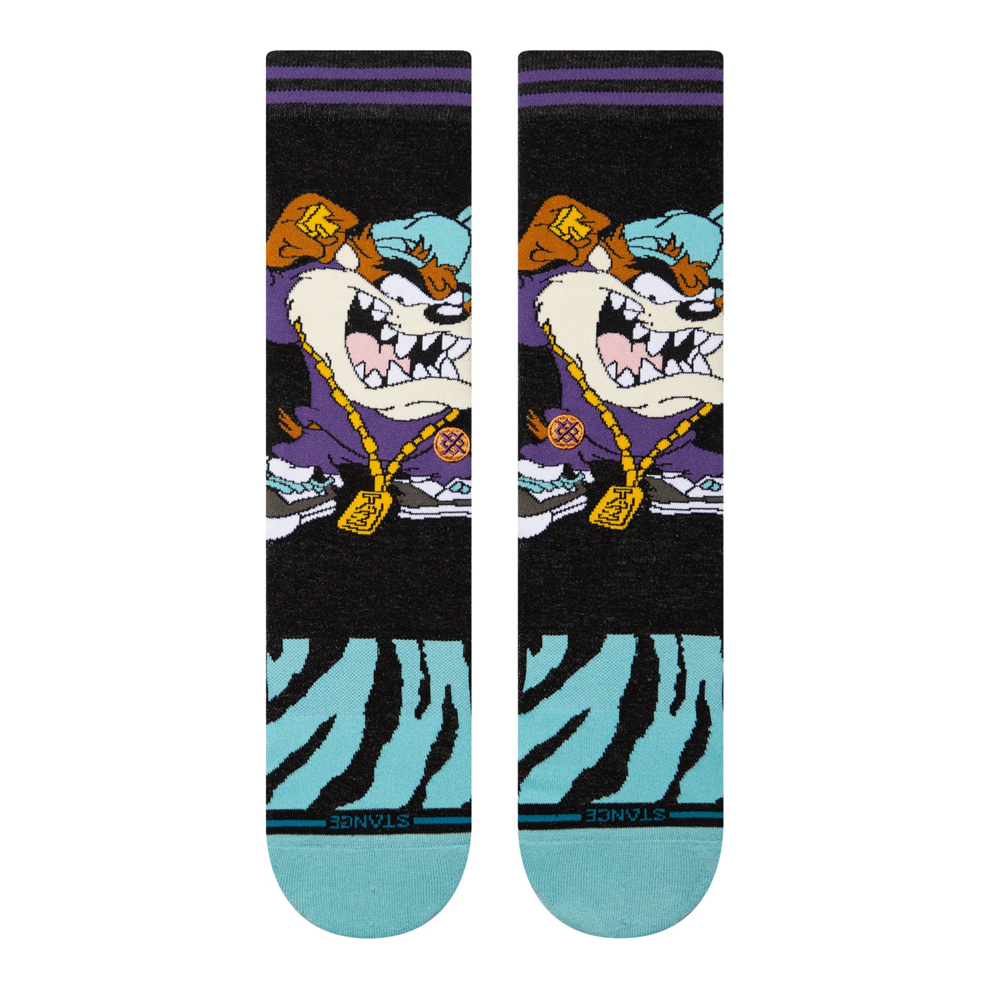 Stance Taz Crew Socks Black Socks Close-up | Overkill