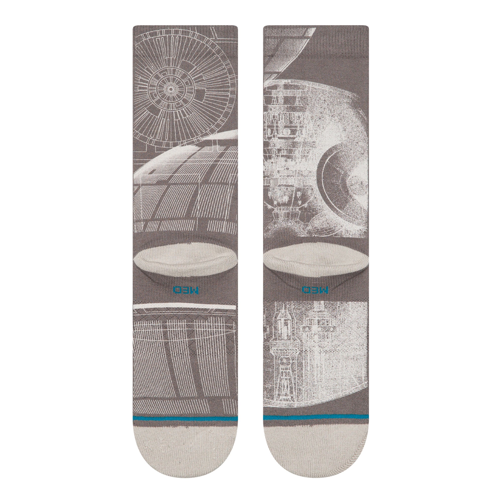 Stance Death Star SW Crew Socks Grey Socks Material | Overkill