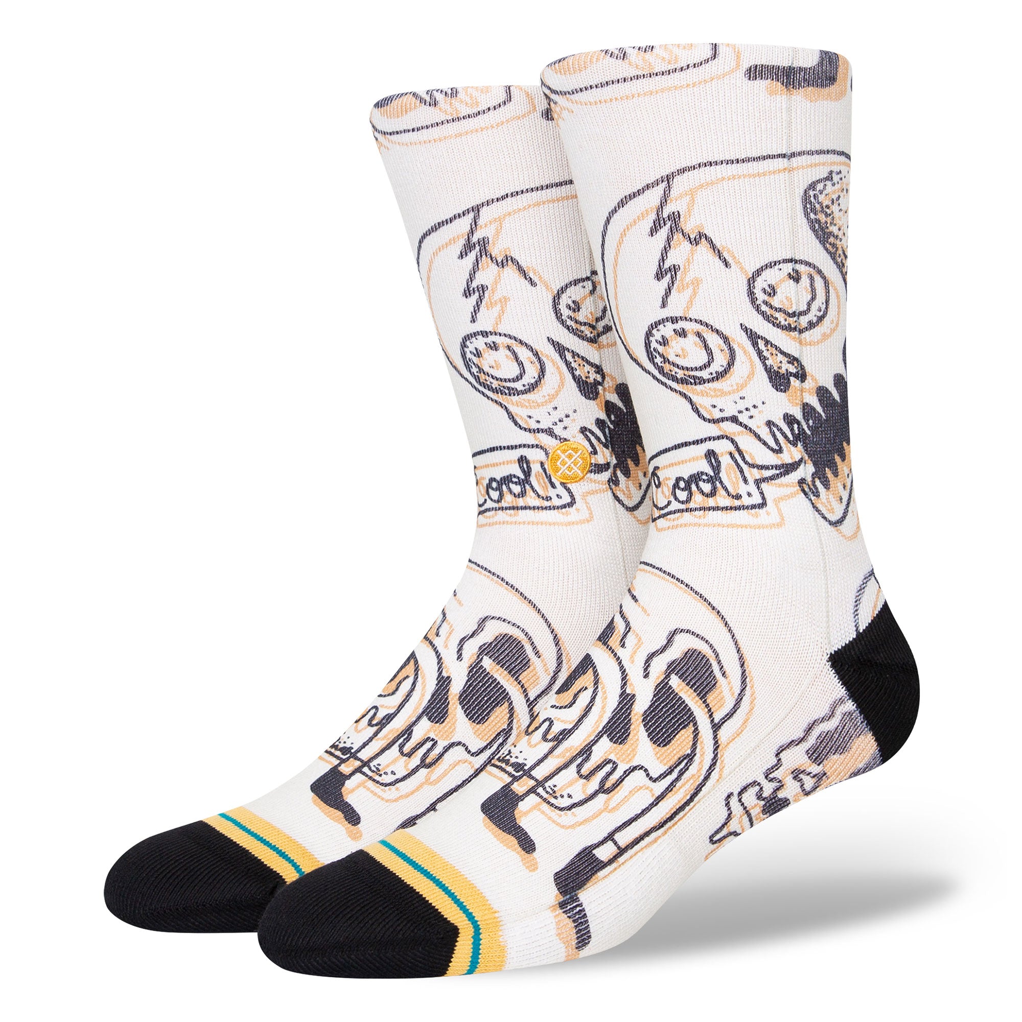 Stance Talkin Heads Socks Vintage White Socks A555B23TAL-VWH | Overkill