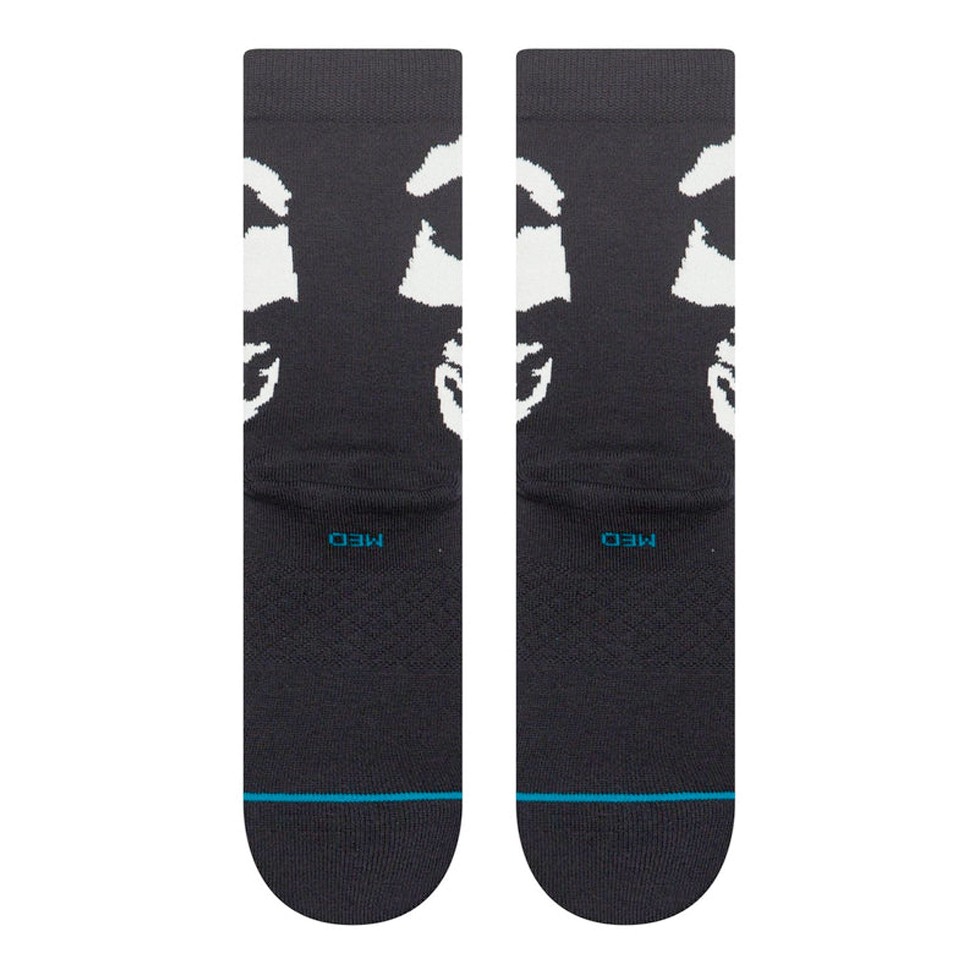 Stance Beware Crew Socks Black Socks A555C25BEW-BLK Close-up | Overkill