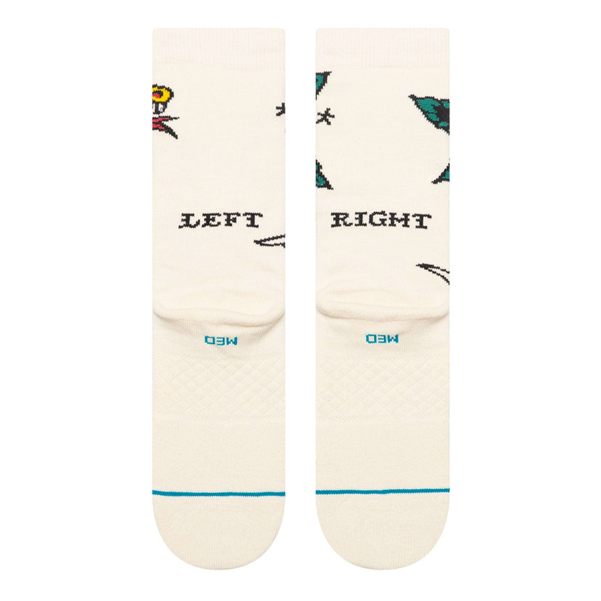 Stance Flash Crew Socks Canvas Socks A555C25FLA-CVS Close-up | Overkill