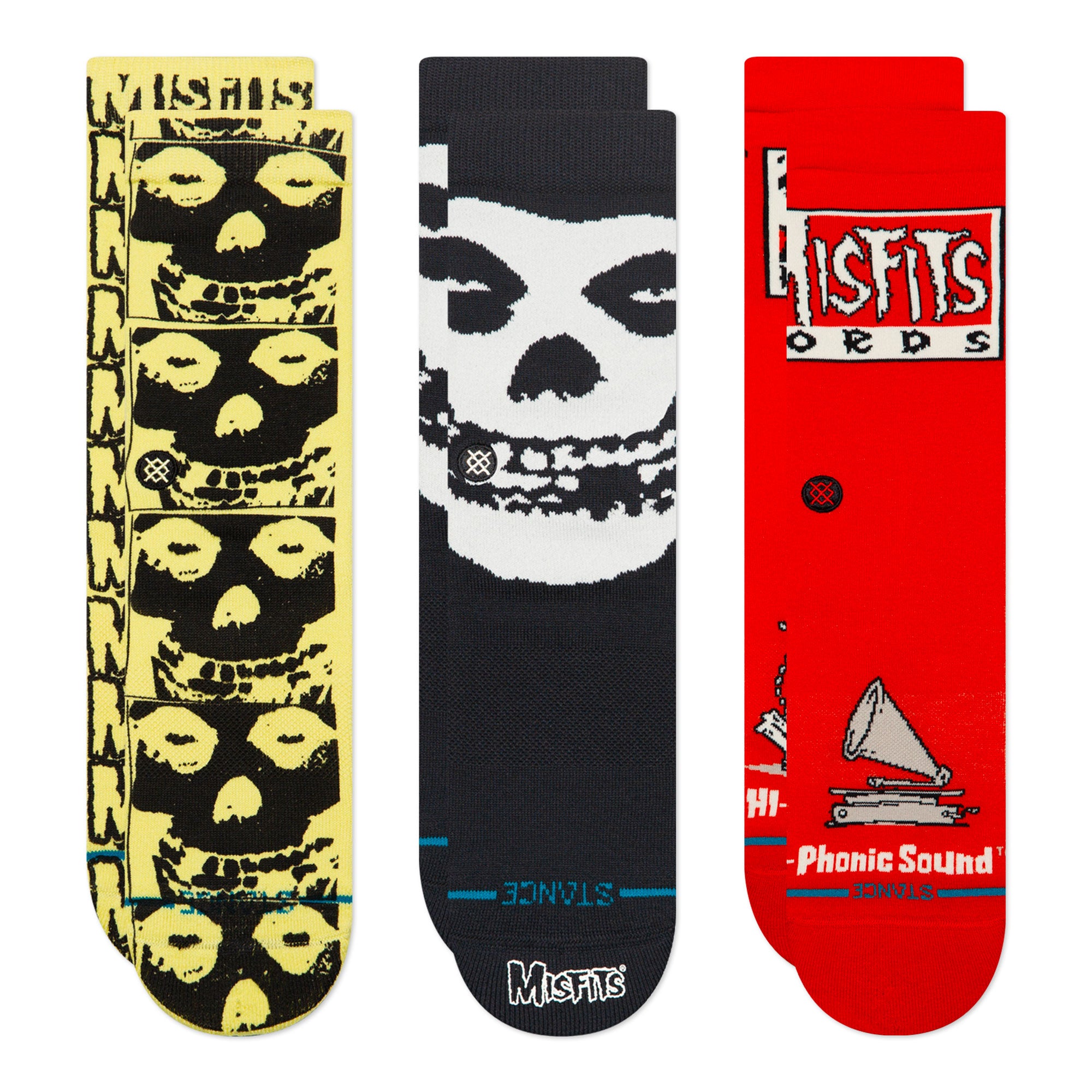 Stance Misfits Box Set Socks Black / Black Socks A555C25MIS-BK2 | Overkill