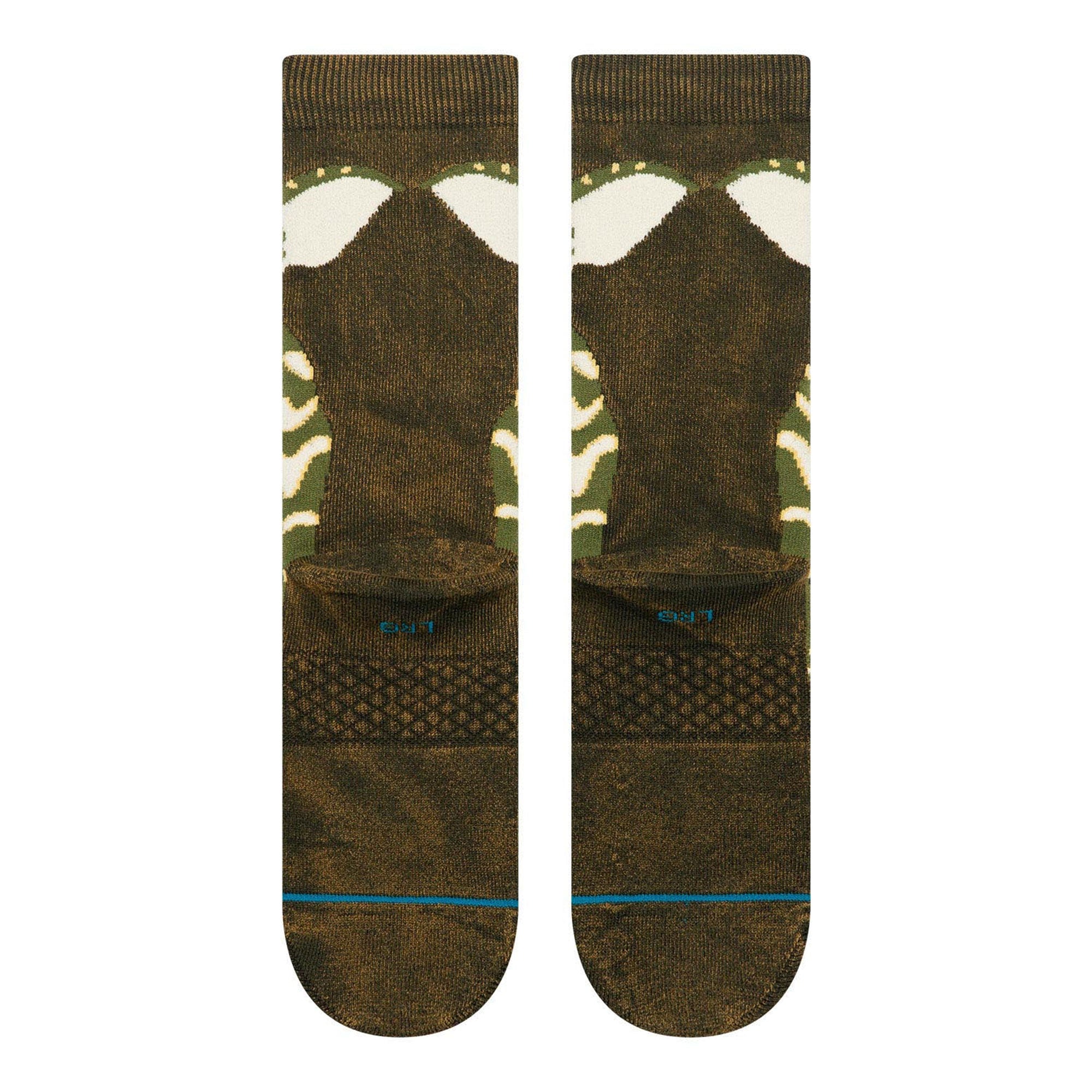 Stance Stripe Gremlins Crew Socks Dark Green Socks A555C26STR-DNG Close-up | Overkill