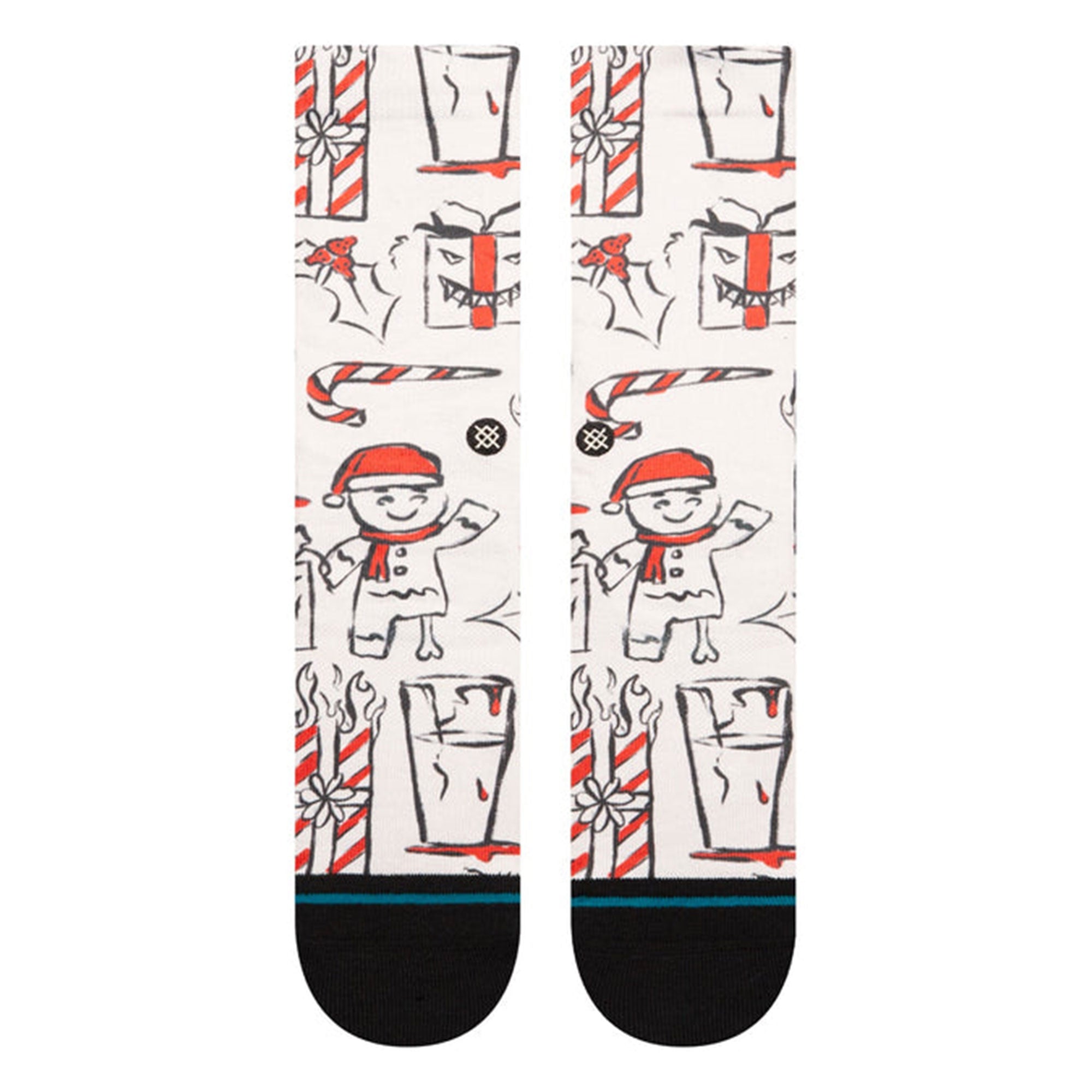 Stance Angry Holidayz Socks Off White Socks Close-up | Overkill