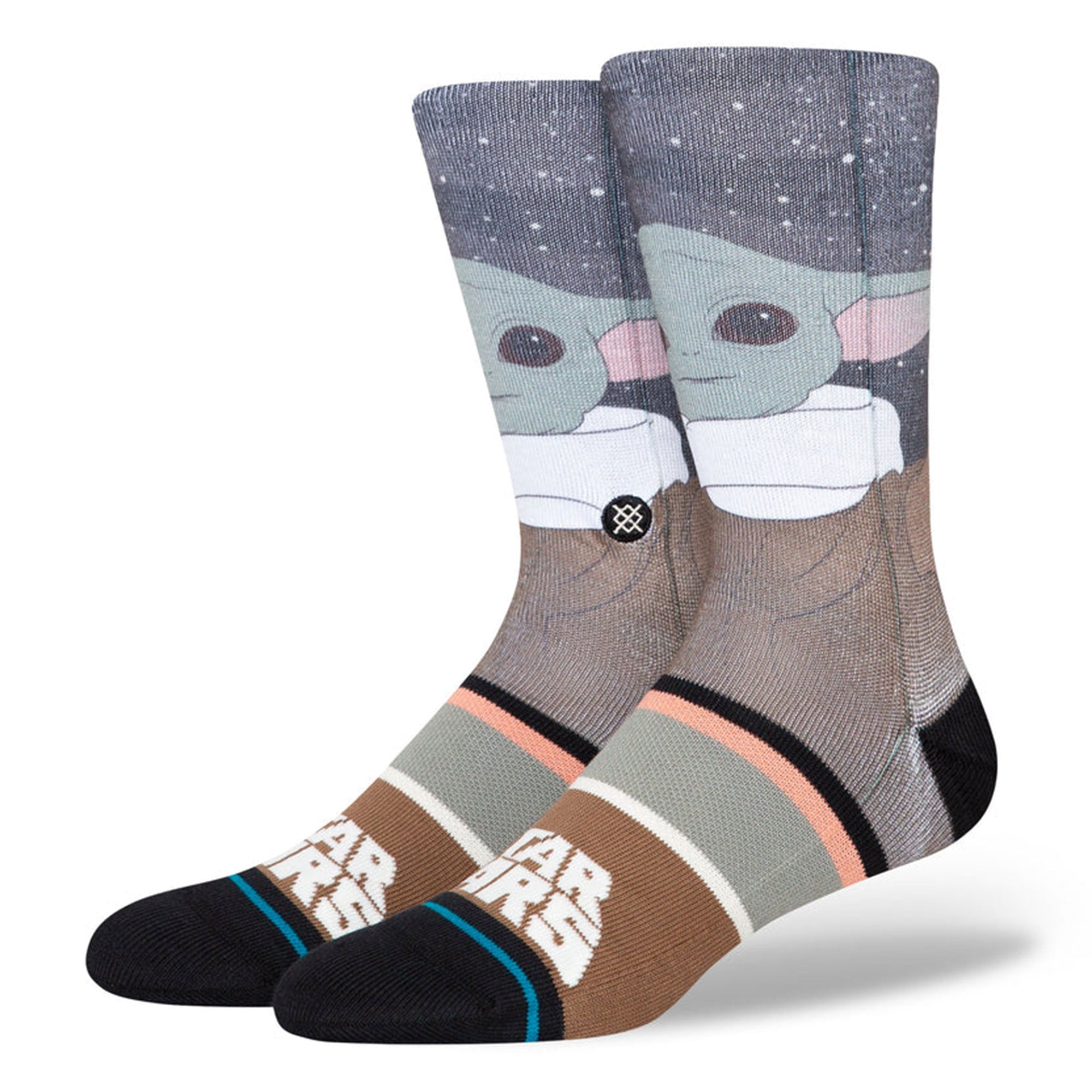 Stance Grogu By Jaz Socks Splatter Grey Socks A555D23GRO-SPG | Overkill