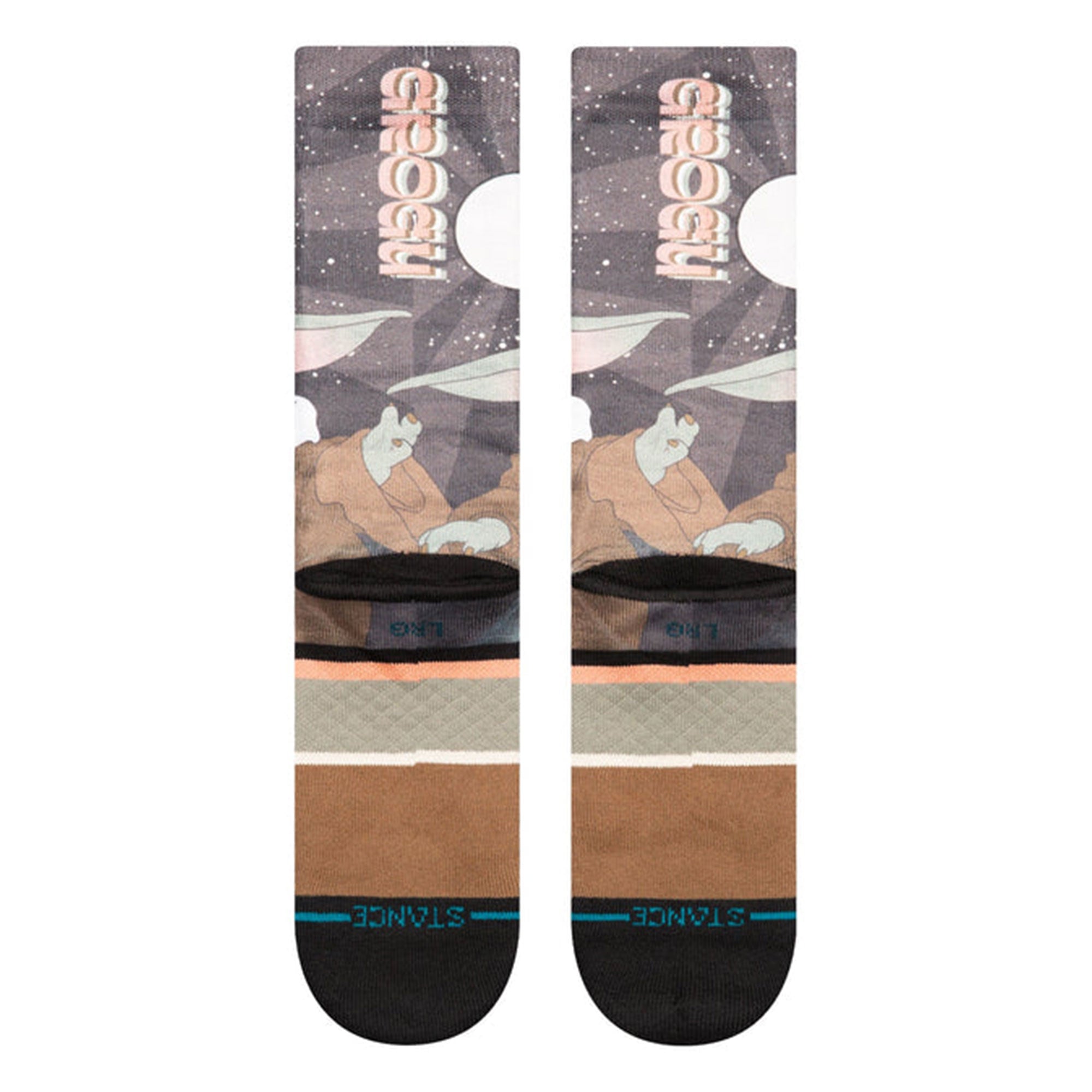 Stance Grogu By Jaz Socks Splatter Grey Socks Close-up | Overkill