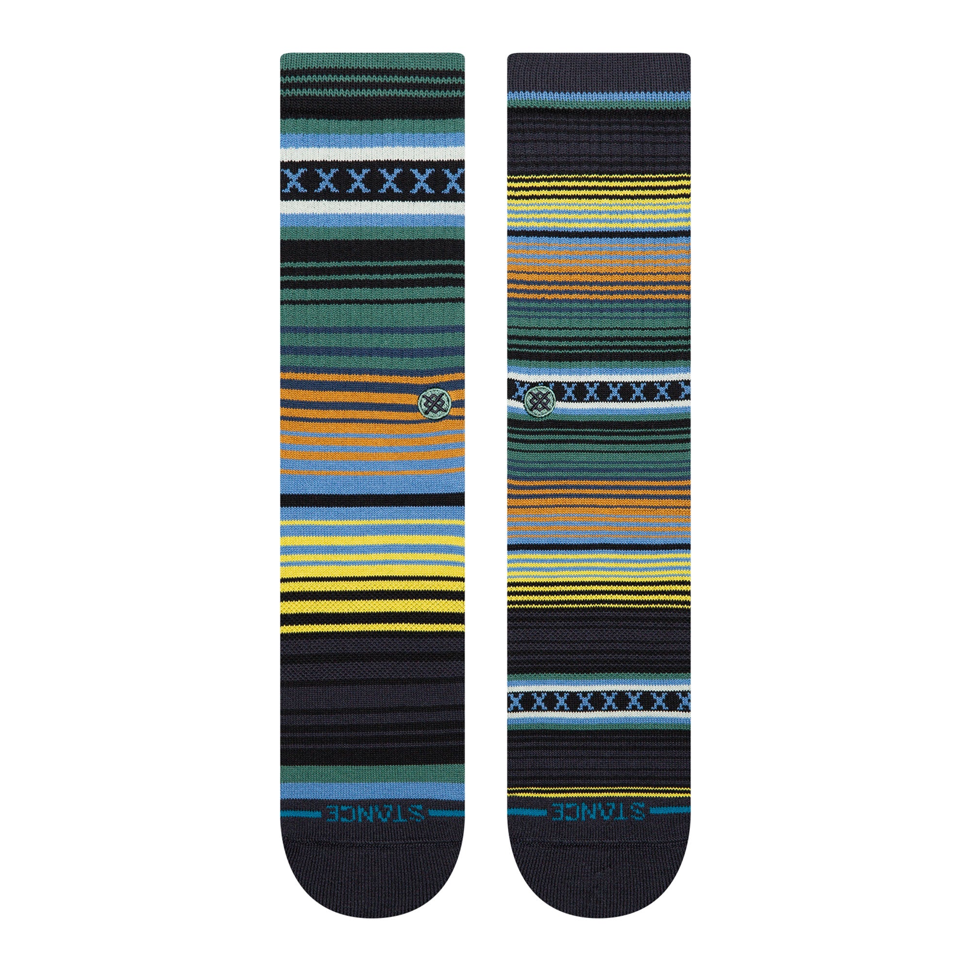 Stance Curren ST Crew Socks Deep Teal Socks A556A20CHS-DPT Close-up | Overkill