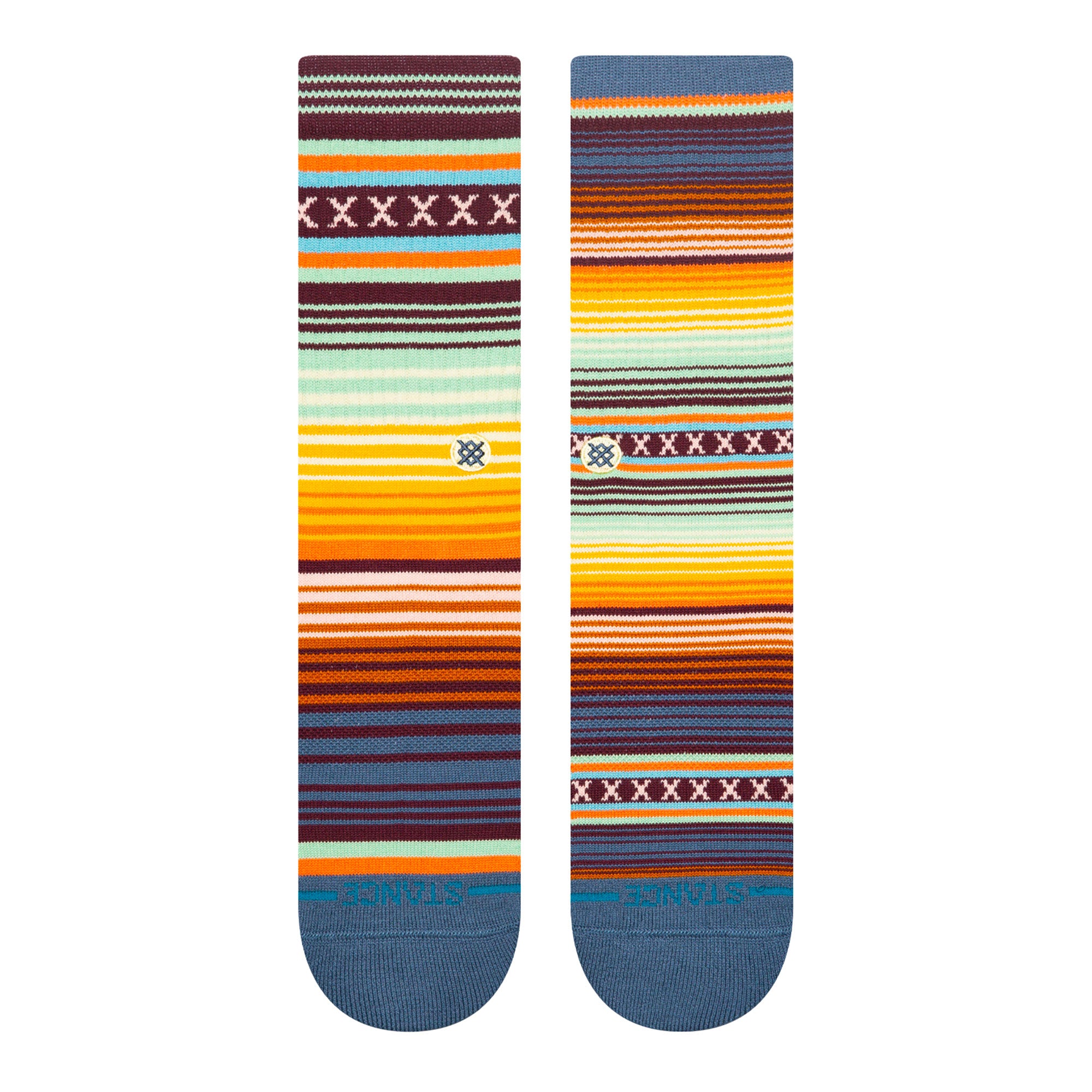 Stance Curren ST Crew Socks Sea Blue Socks A556A20CHS-SBL Close-up | Overkill